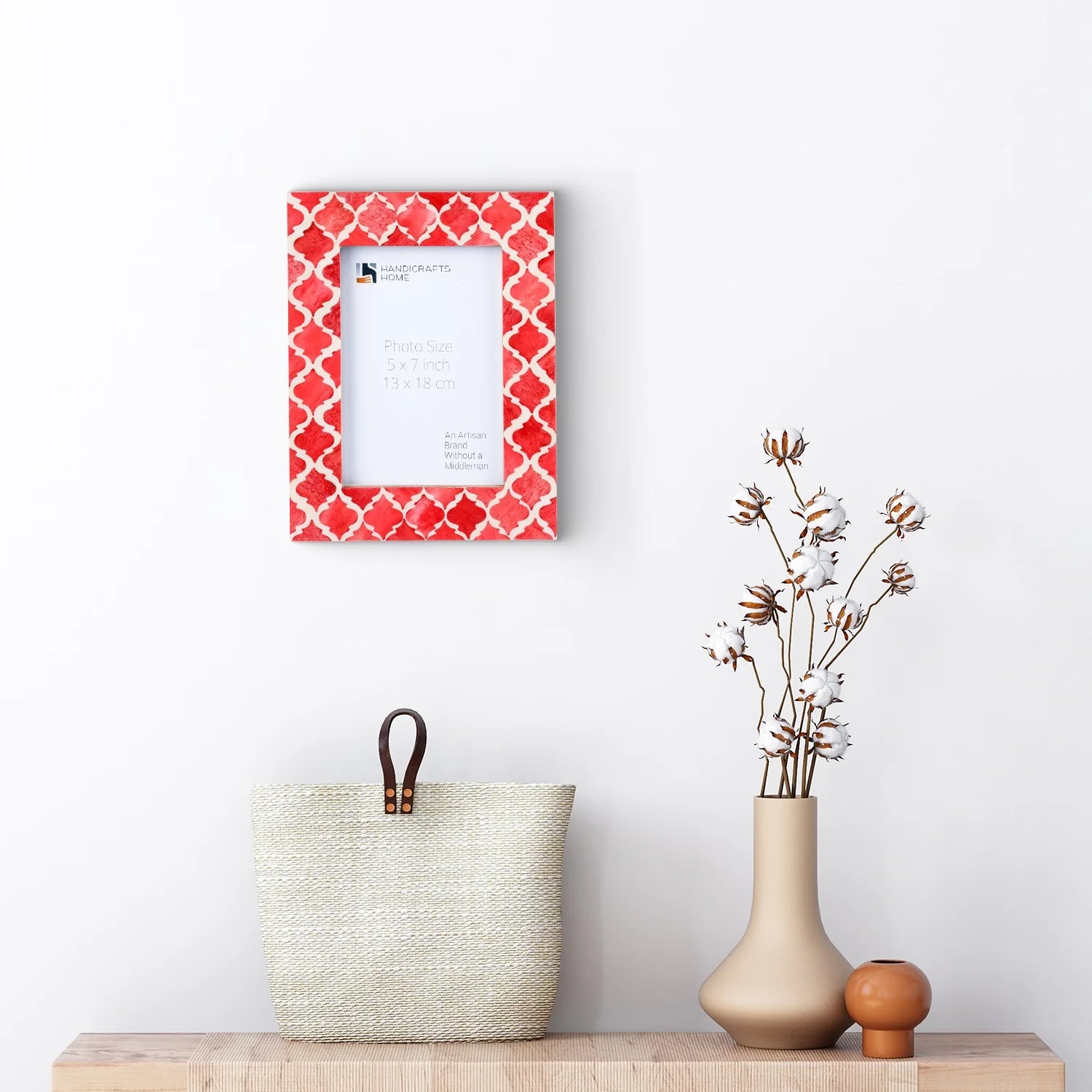 Picture Frames Moroccan Pattern Bone & Resin Inlay Collection in 5 Color Options | 1.5" Border Width