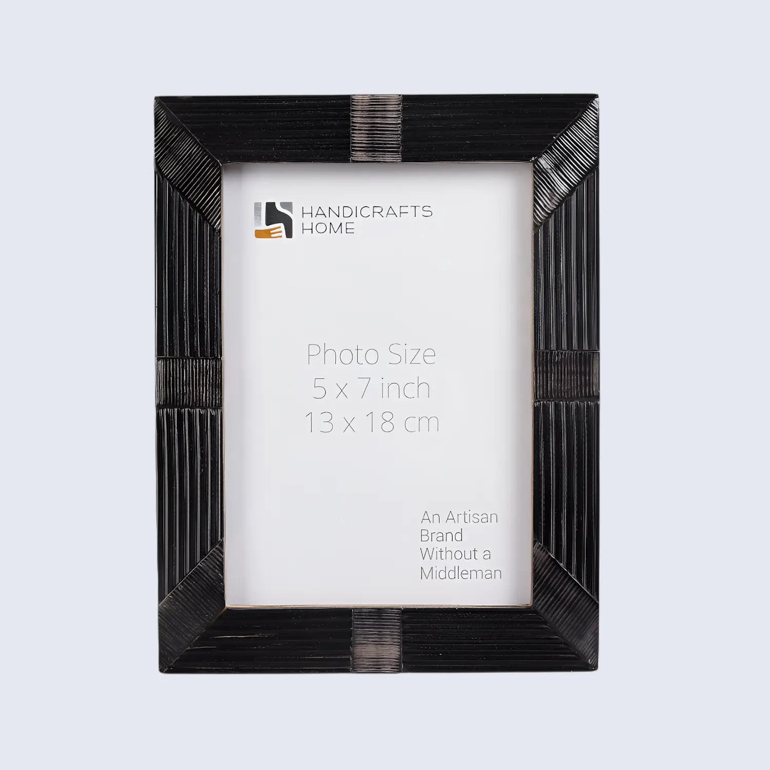 Horn Inlay Shagrin Picture Photo Frames Black, 4x6 5x7
