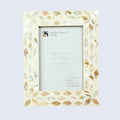 Mother of Pearl & Resin Inlay Avant Floral Picture Frame - White