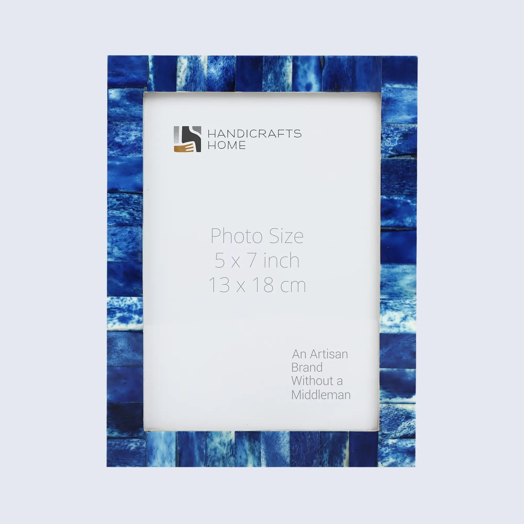 Picture Frames Classic Pattern Bone Inlay Collection in 27 Sizes, Blue