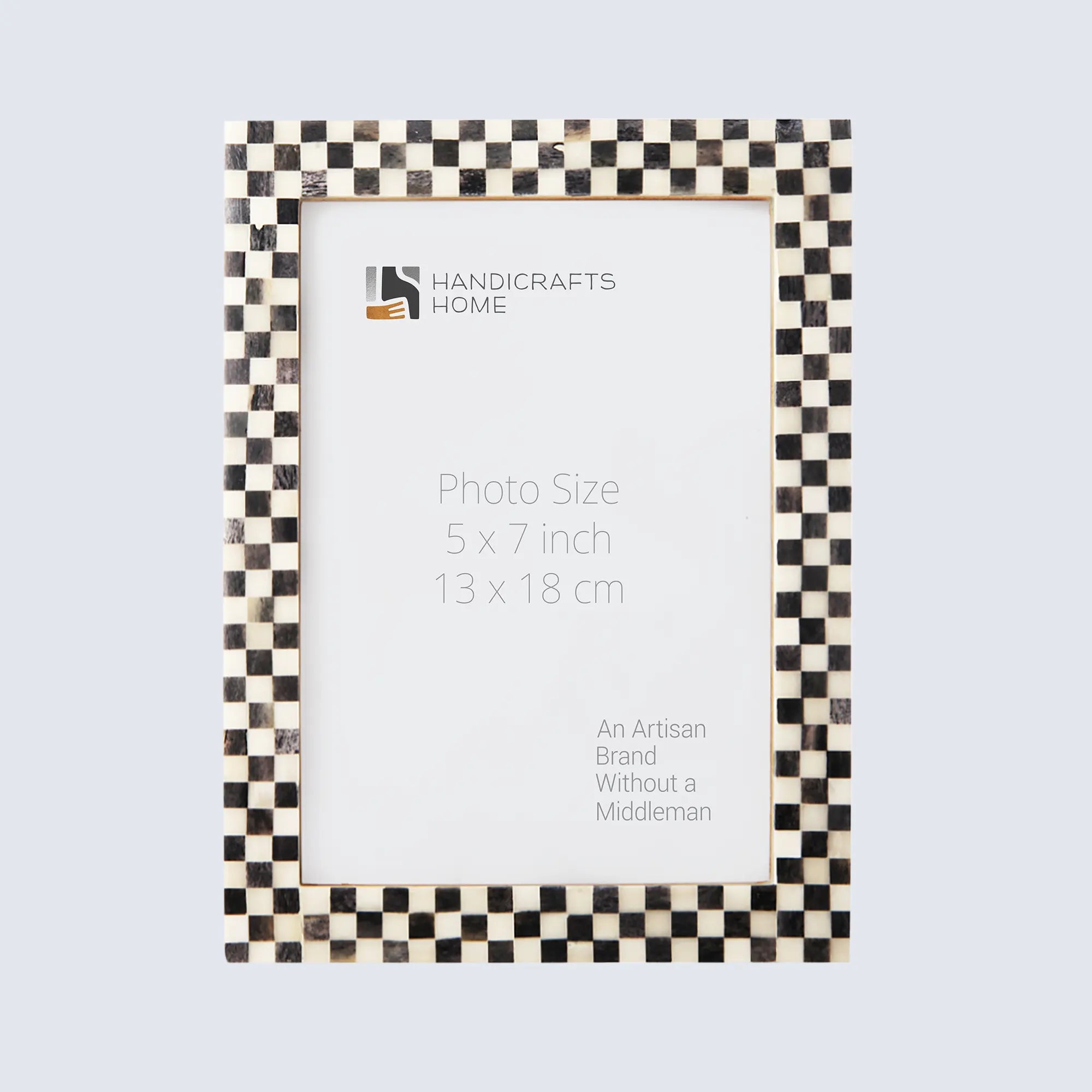 Picture Frames Checkered Pattern Bone Inlay Collection in 27 Sizes