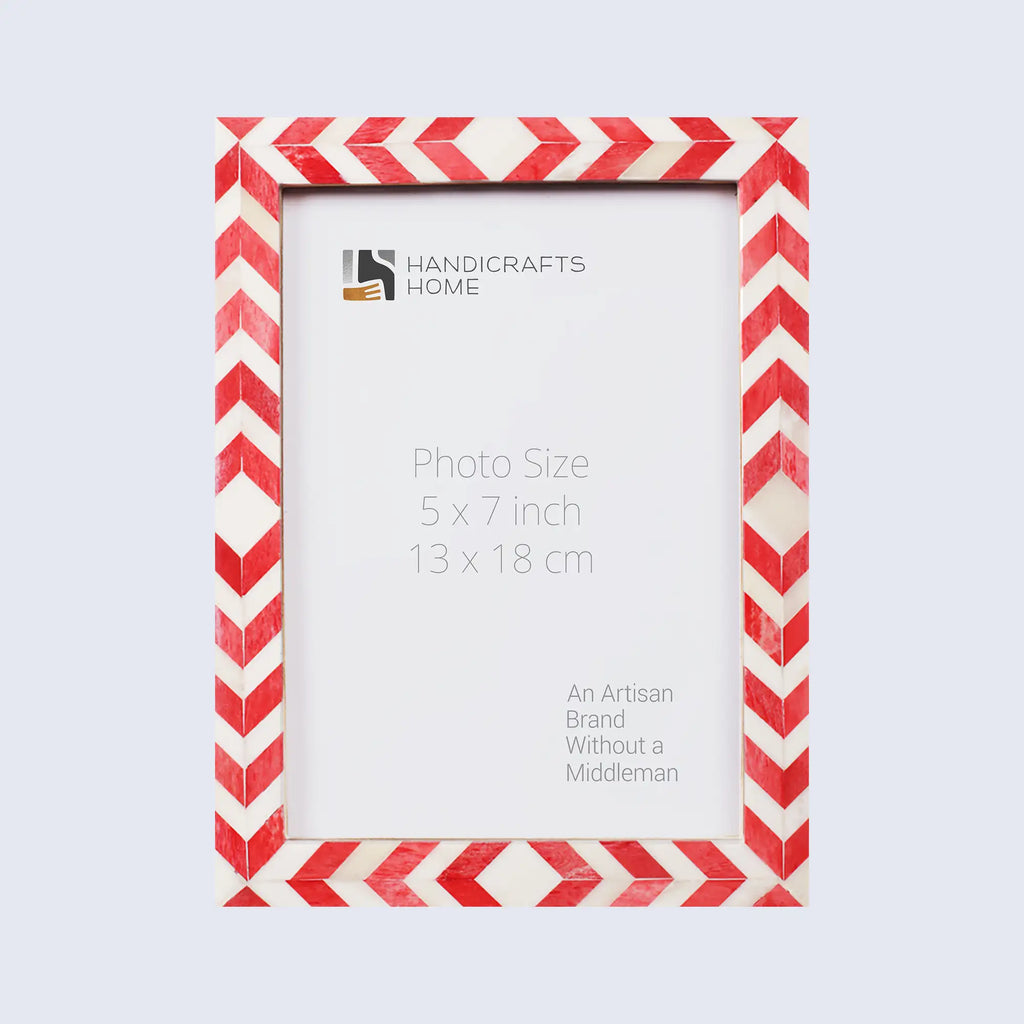 Picture Frames Mosaic Chevron Pattern Bone Inlay Collection