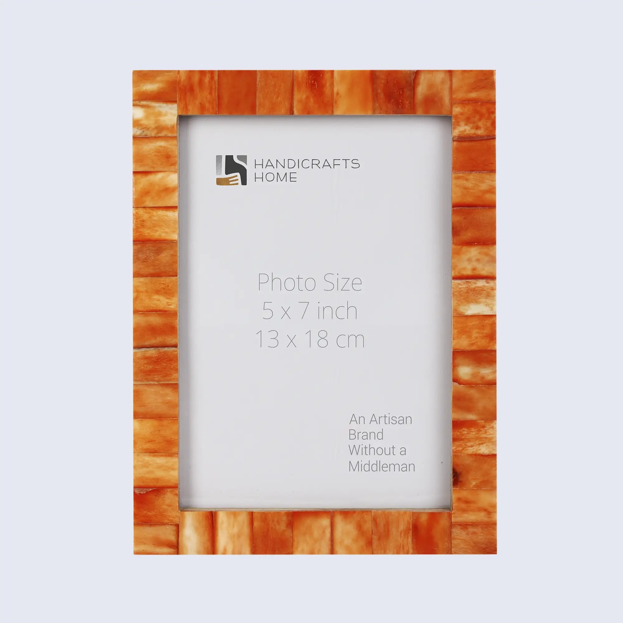 Picture Frames Classic Pattern Bone Inlay Collection in 27 Sizes, Orange