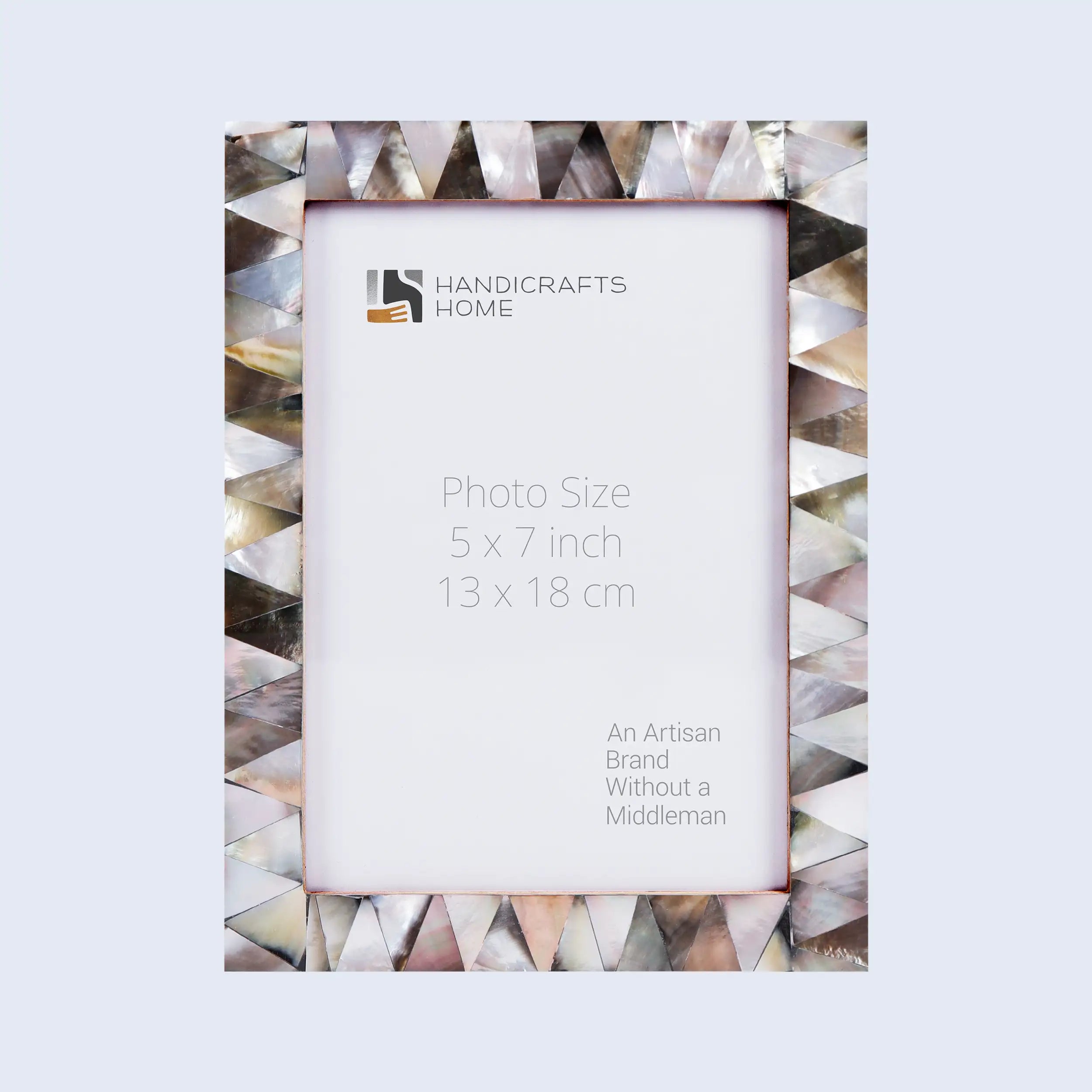 Picture Frames Pearlescent Ebony Pattern Mother of Pearl Collection in 3 Sizes