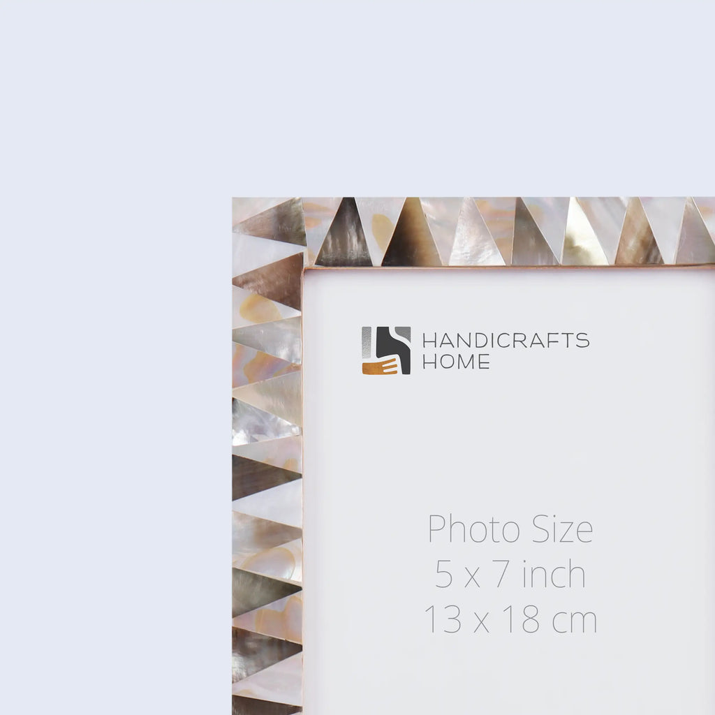 Picture Frames Pearlescent Ivory Pattern Mother of Pearl Collection in 3 Sizes