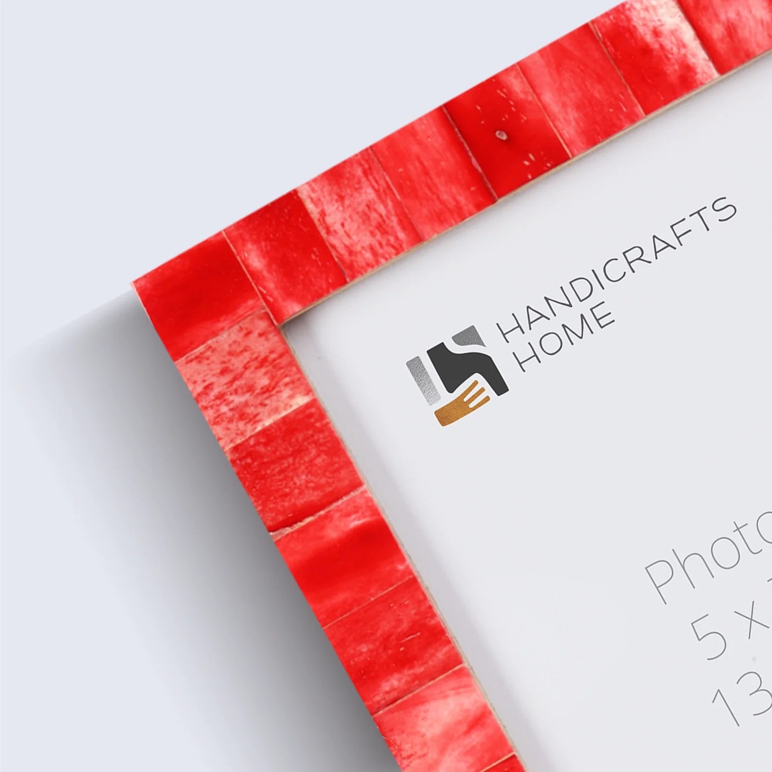 Picture Frames Classic Pattern Bone Inlay Collection in 3 Sizes, Pack of 2 - Red