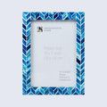 Picture Frames Artic Ice Pattern Bone & Resin Inlay Collection in 3 Sizes
