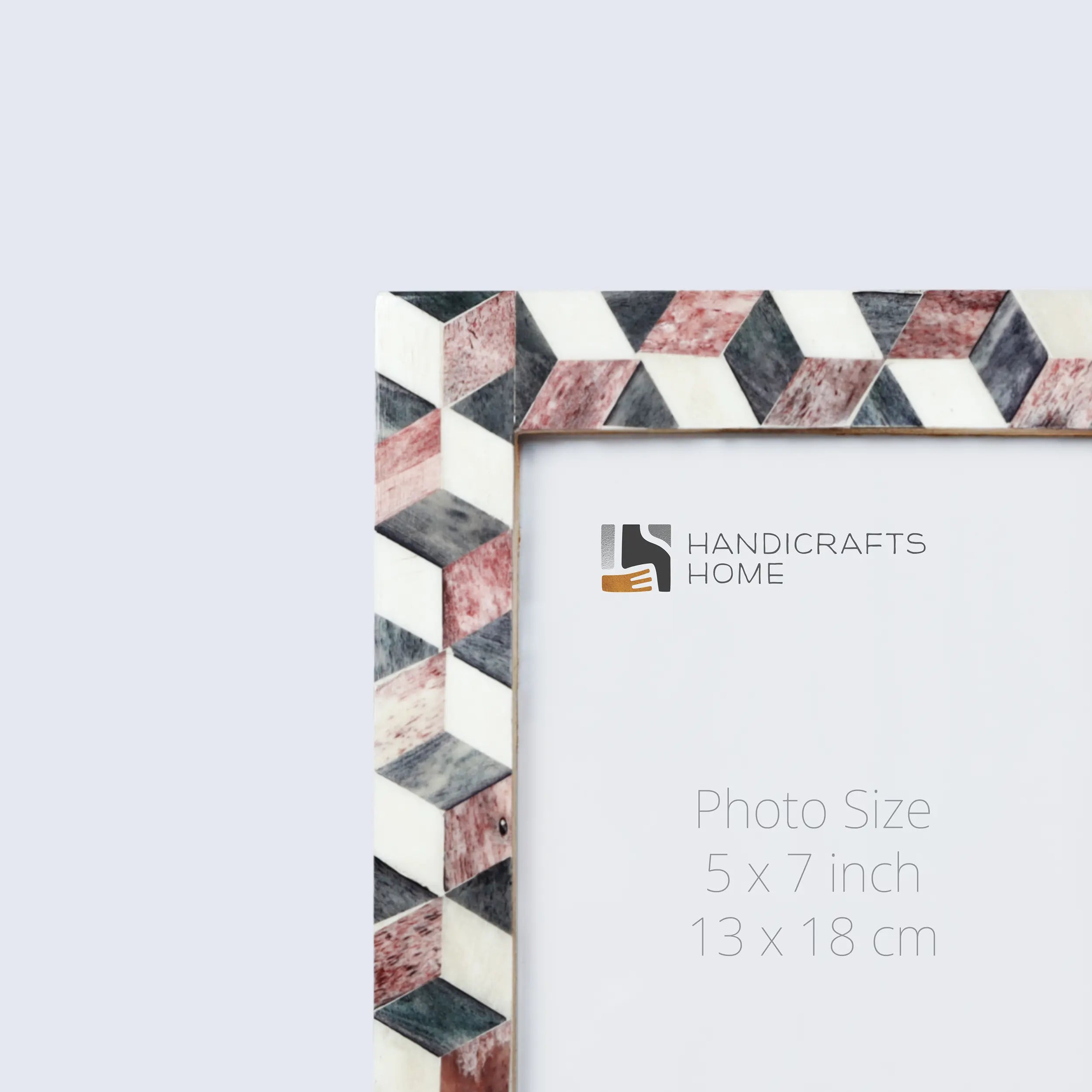 Picture Frames Artic Stone Pattern Bone Inlay Collection in 3 Sizes