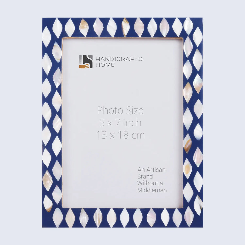 Picture Frames Avant Drops Pattern Mother of Pearl & Resin Collection in 3 Sizes