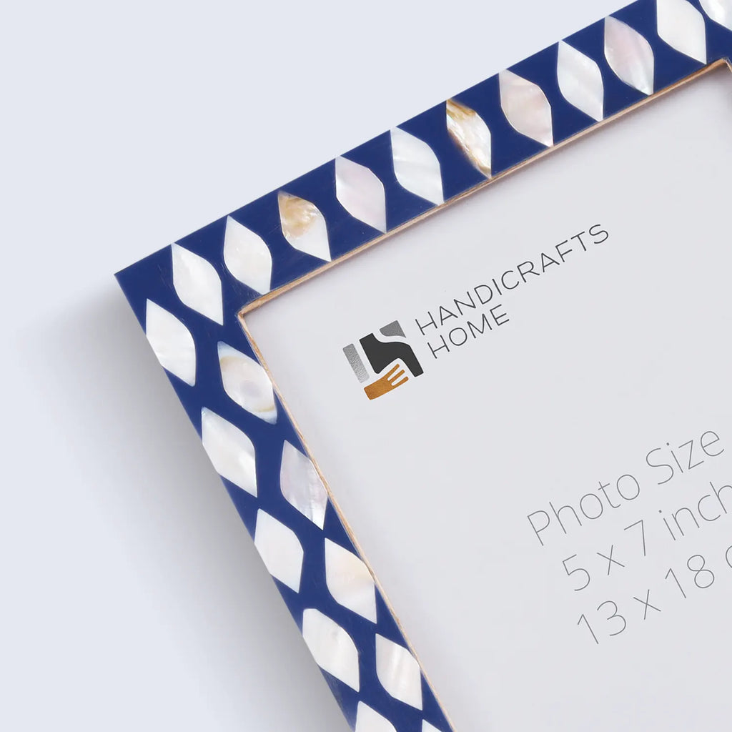 Picture Frames Avant Drops Pattern Mother of Pearl & Resin Collection in 3 Sizes