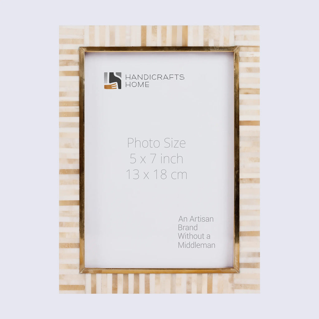 Picture Frames Halo Keys Pattern Bone Inlay White in 3 Sizes