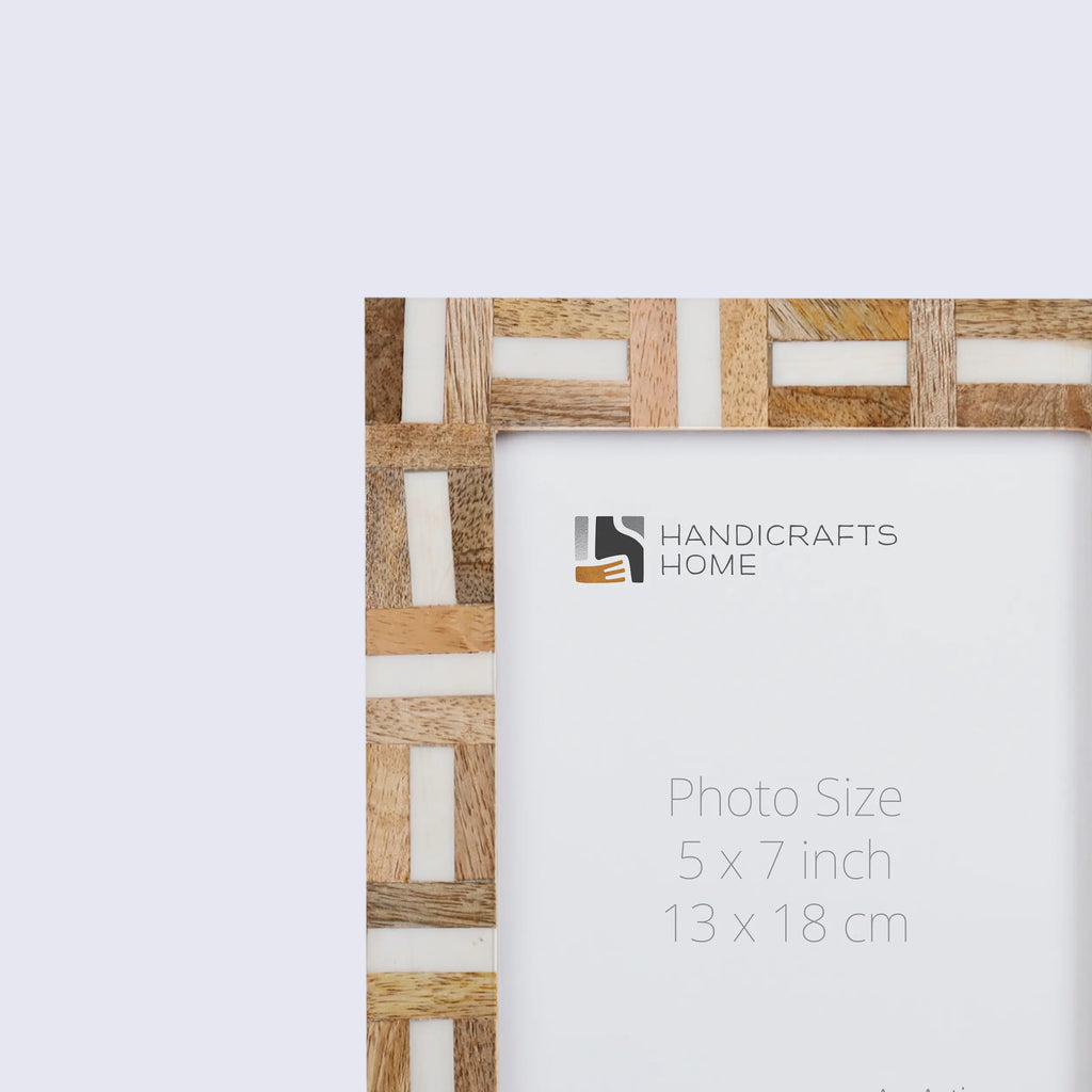 Picture Frames Marquet Chase Pattern Resin Inlay Collection in 8 Sizes, Pack of 2