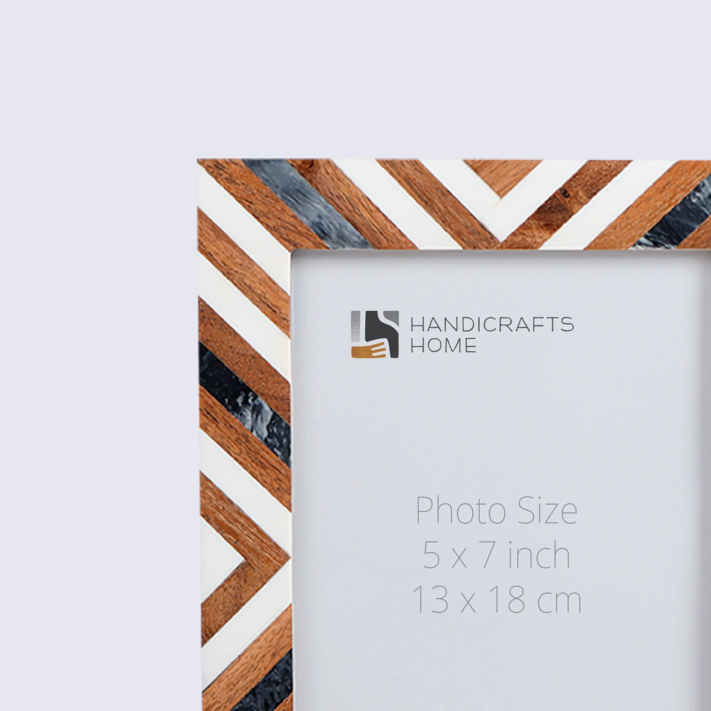 Picture Frames Marquet Cosmo Pattern Resin Inlay Collection in 8 Sizes, Pack of 2