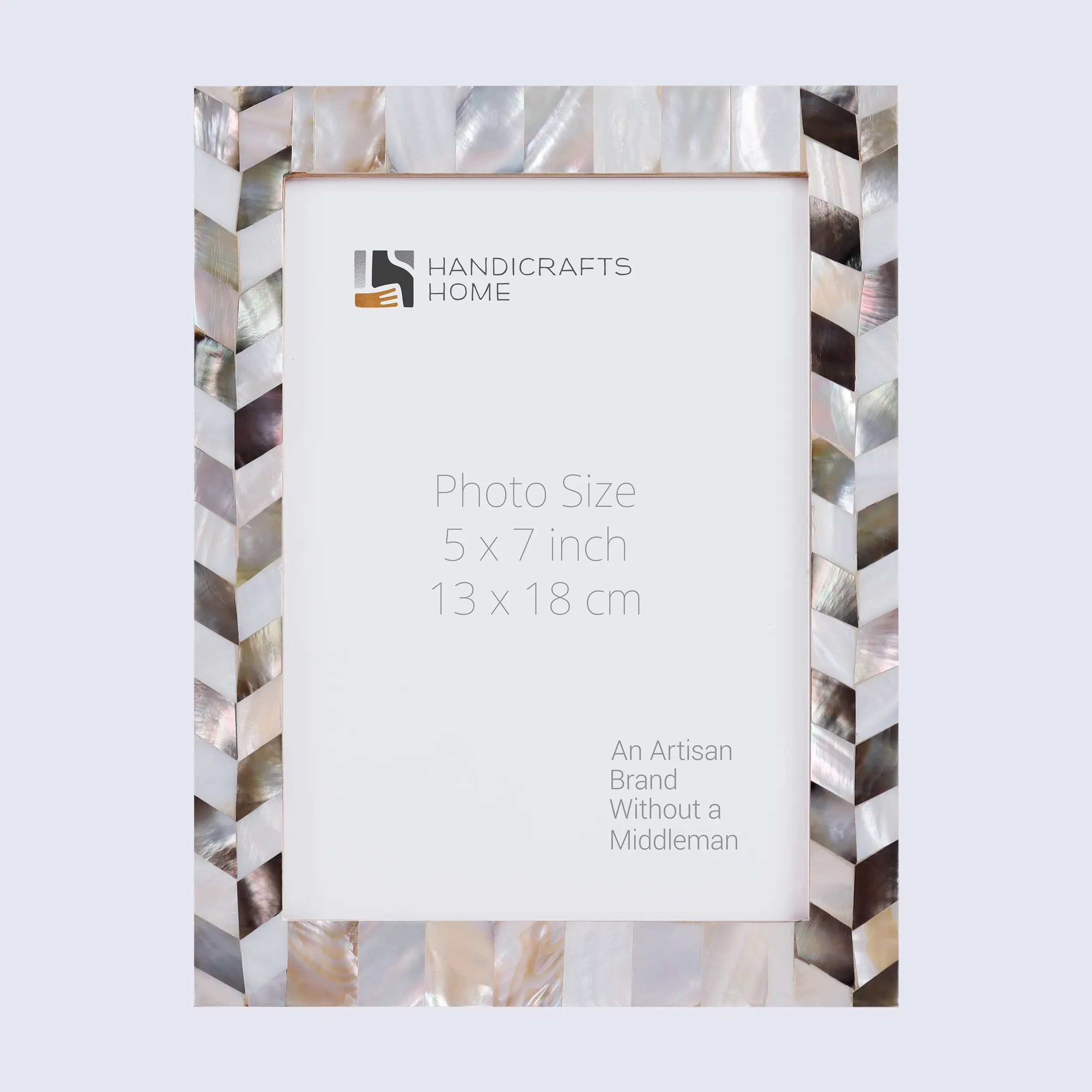 Picture Frames Pearlescent Barley Pattern Mother of Pearl Collection in 3 Sizes