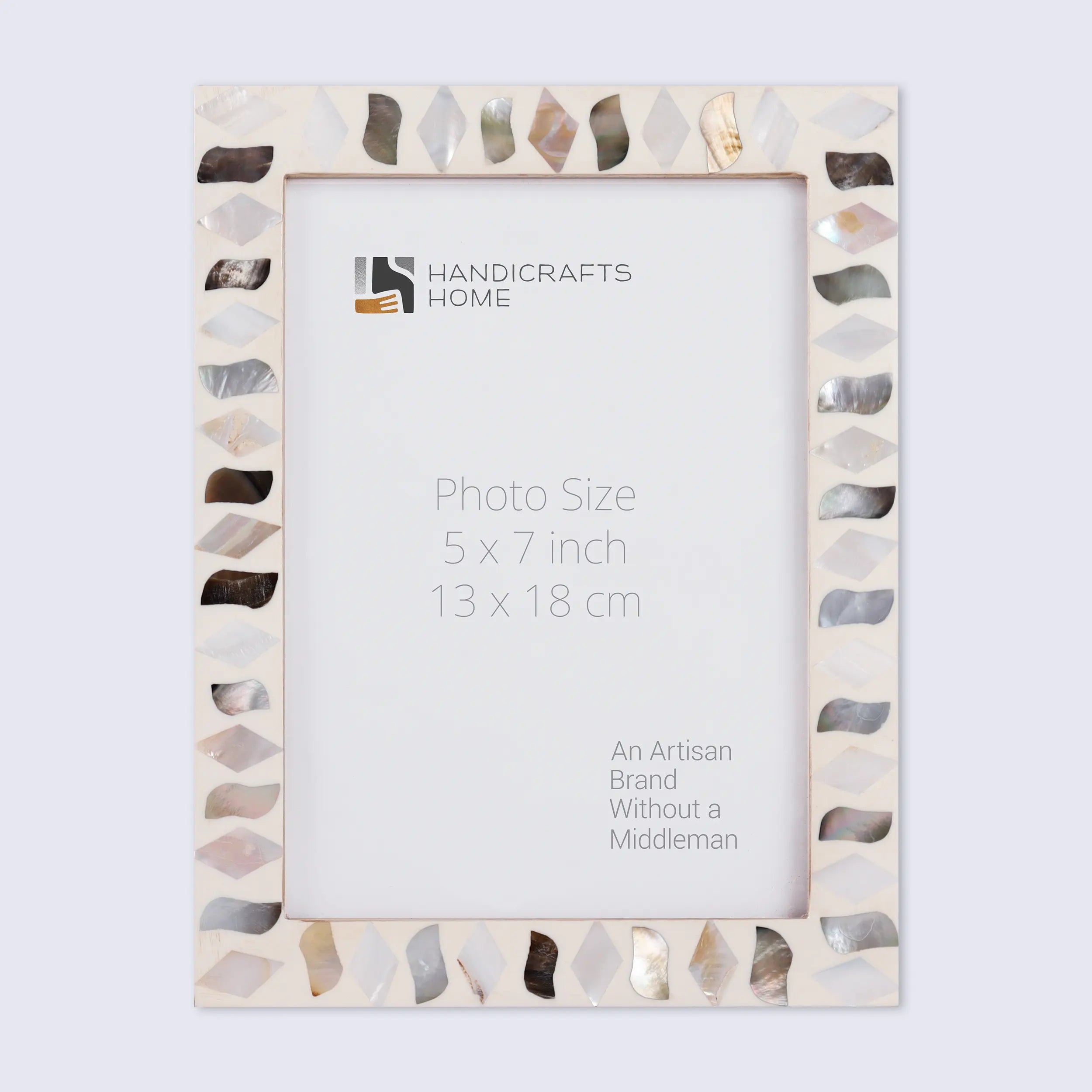 Picture Frames Pearlescent Fossil Pattern Mother of Pearl & Resin Collection in 3 Sizes