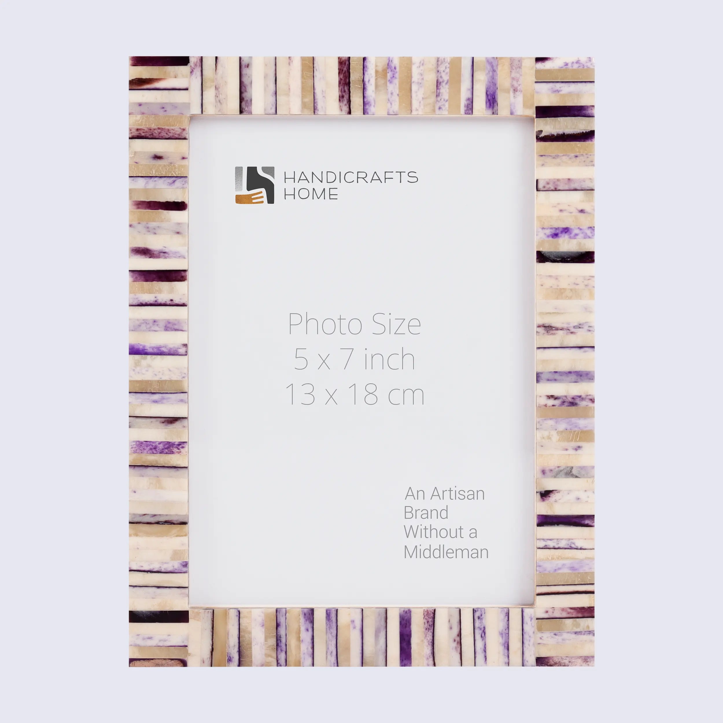 Picture Frames Pearlescent Hologram Pattern Bone Inlay Collection in 3 Sizes