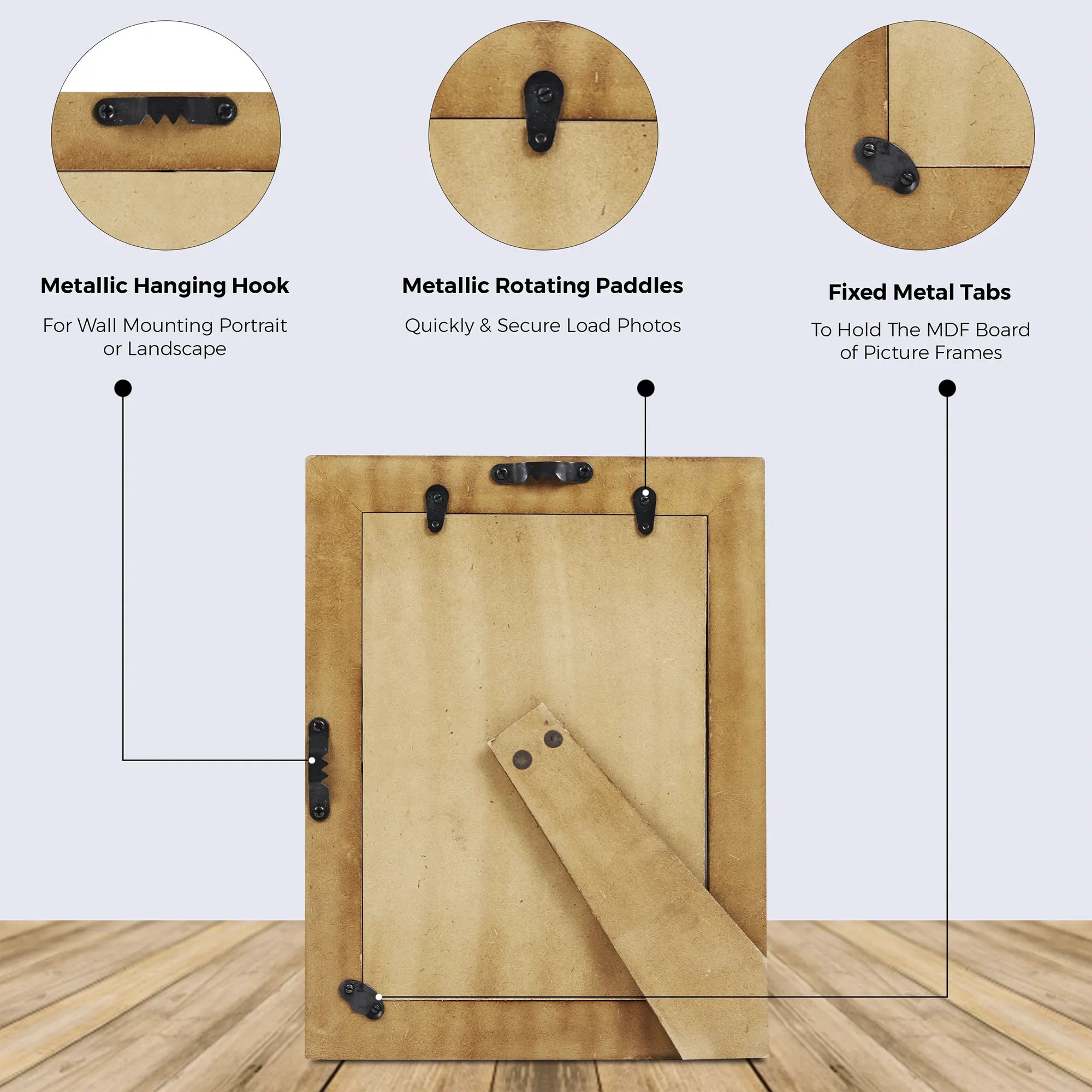 Picture Frames Marquet Cosmo Pattern Resin Inlay Collection in 8 Sizes, Pack of 2