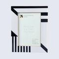 Silhouette Shaped Black & White Resin Inlay Picture Frame – 4x6 / 5x7