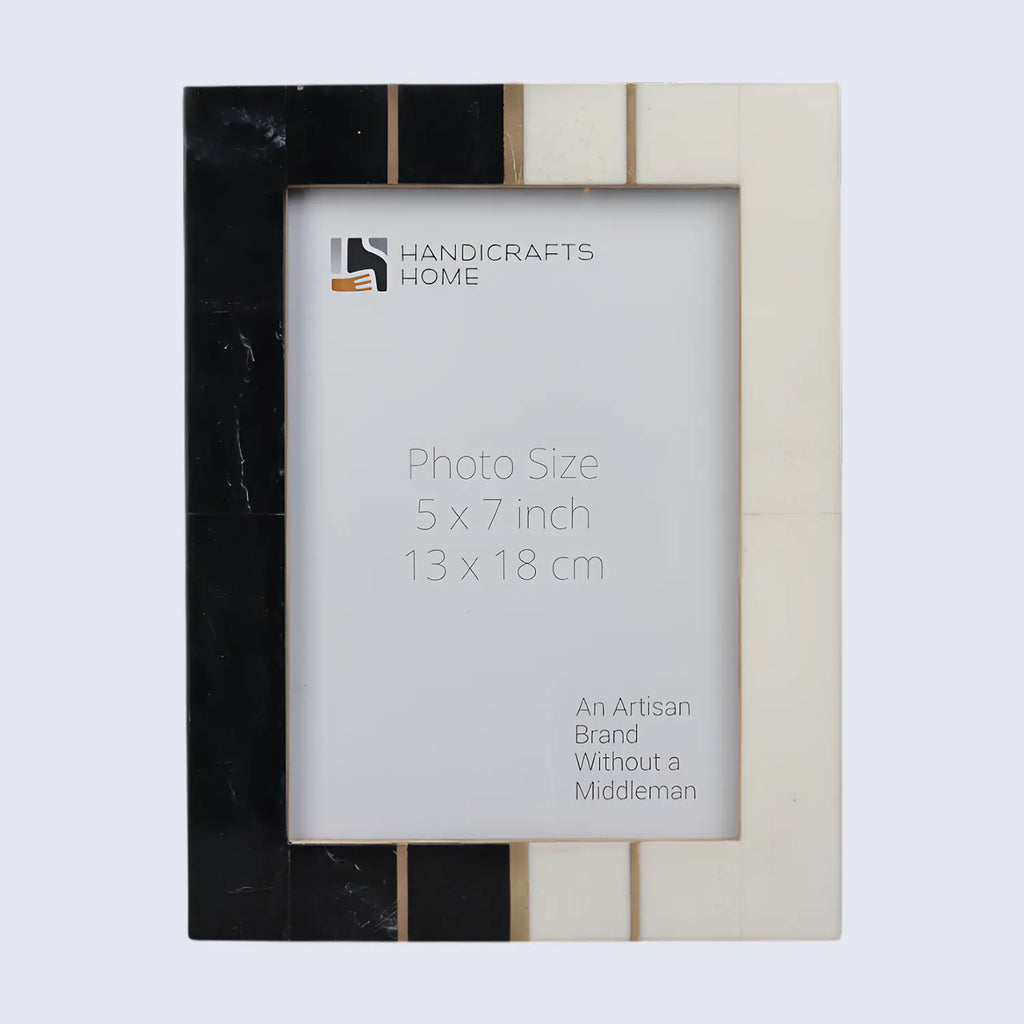 Handmade West Coast Ventura Collection inspired Resin Inlay Picture Frames Black & White
