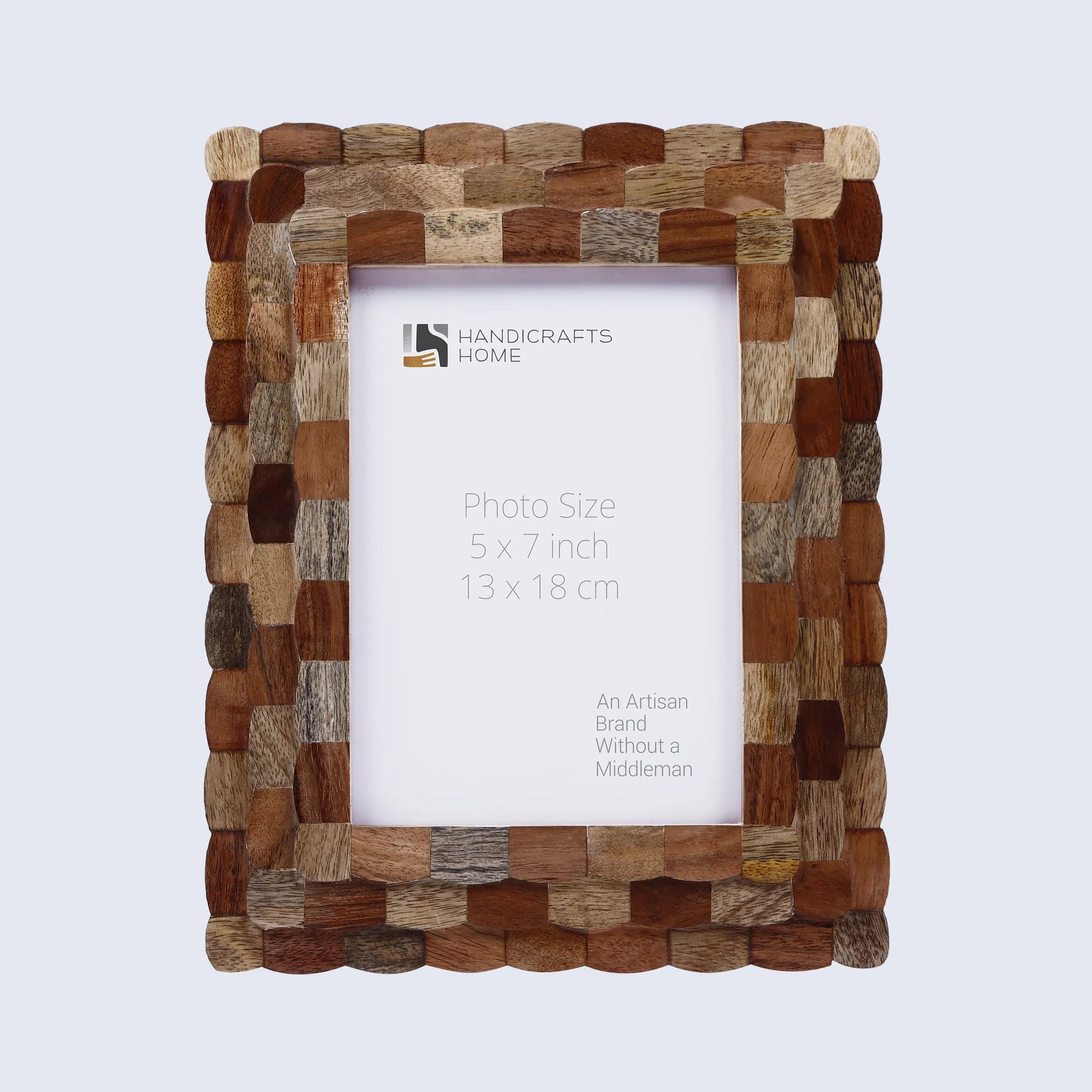 Picture Frames Artisan Hive Scalloped Pattern Wooden Collection in 3 Sizes