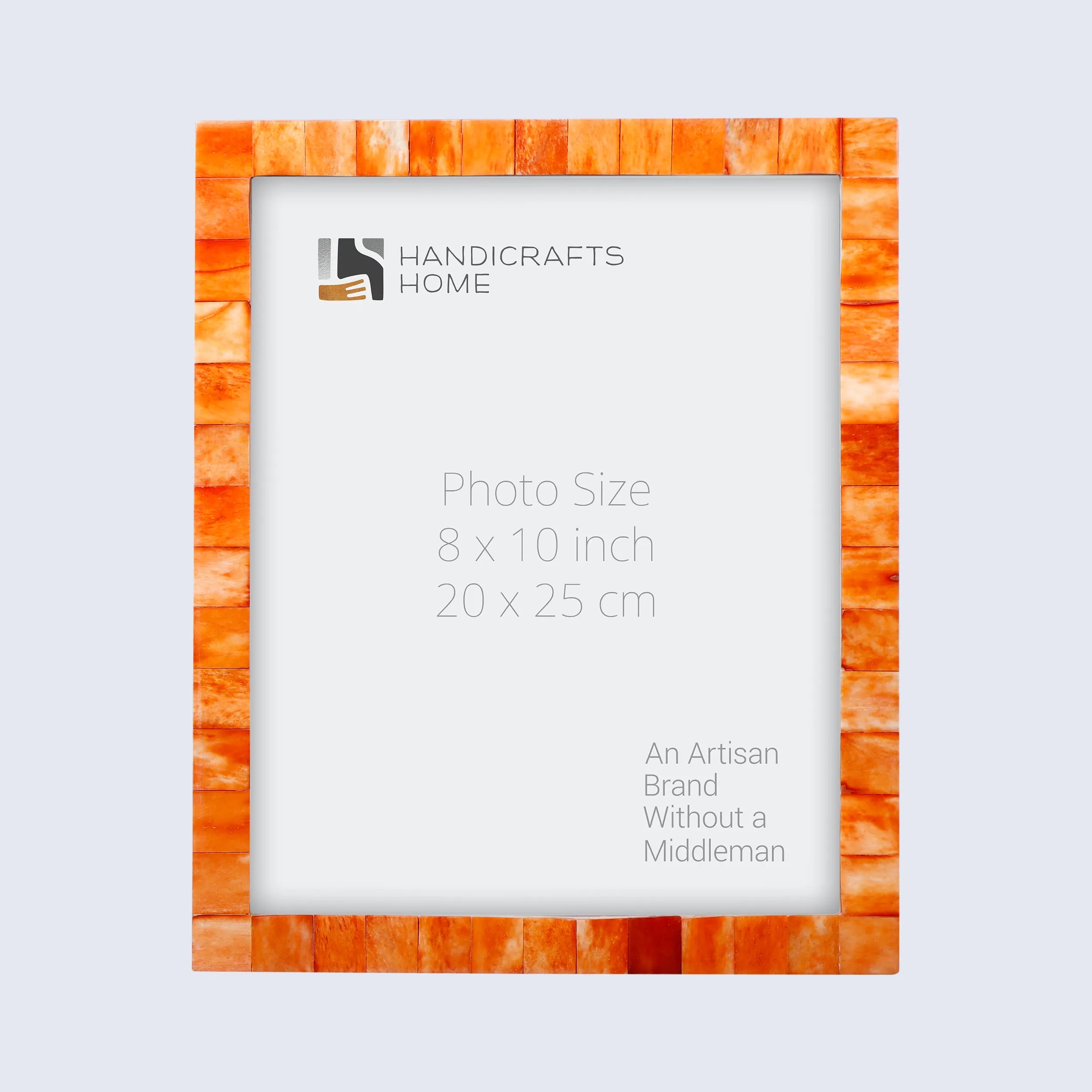 Picture Frames Classic Pattern Bone Inlay Collection in 27 Sizes, Orange