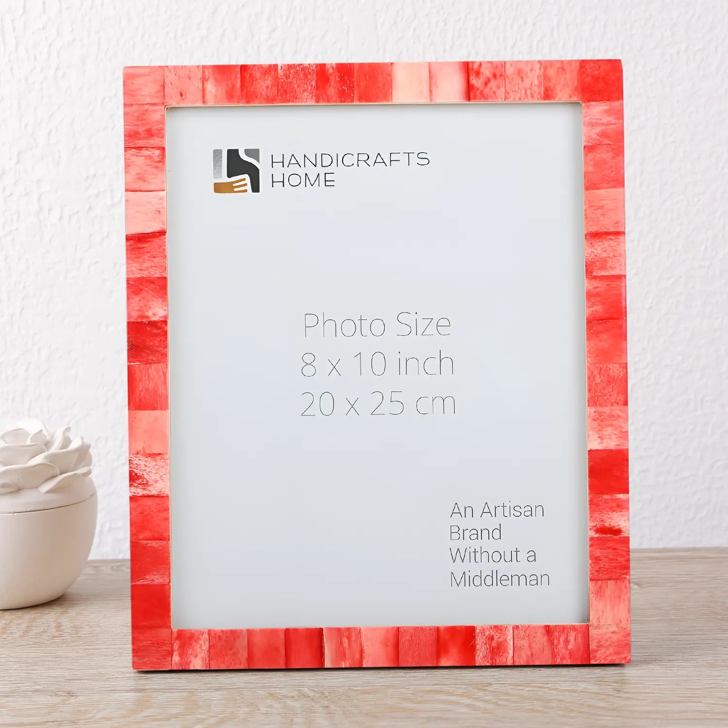 Picture Frames Classic Pattern Bone Inlay Collection in 27 Sizes, Red