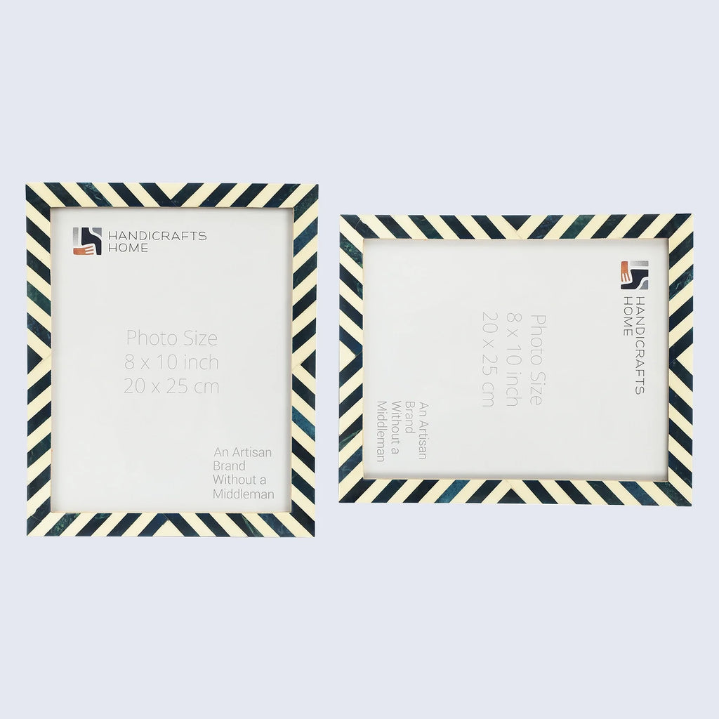 Picture Frames Candy Cane Blueberry Pattern Resin Inlay Collection in 3 Sizes, Pack of 2