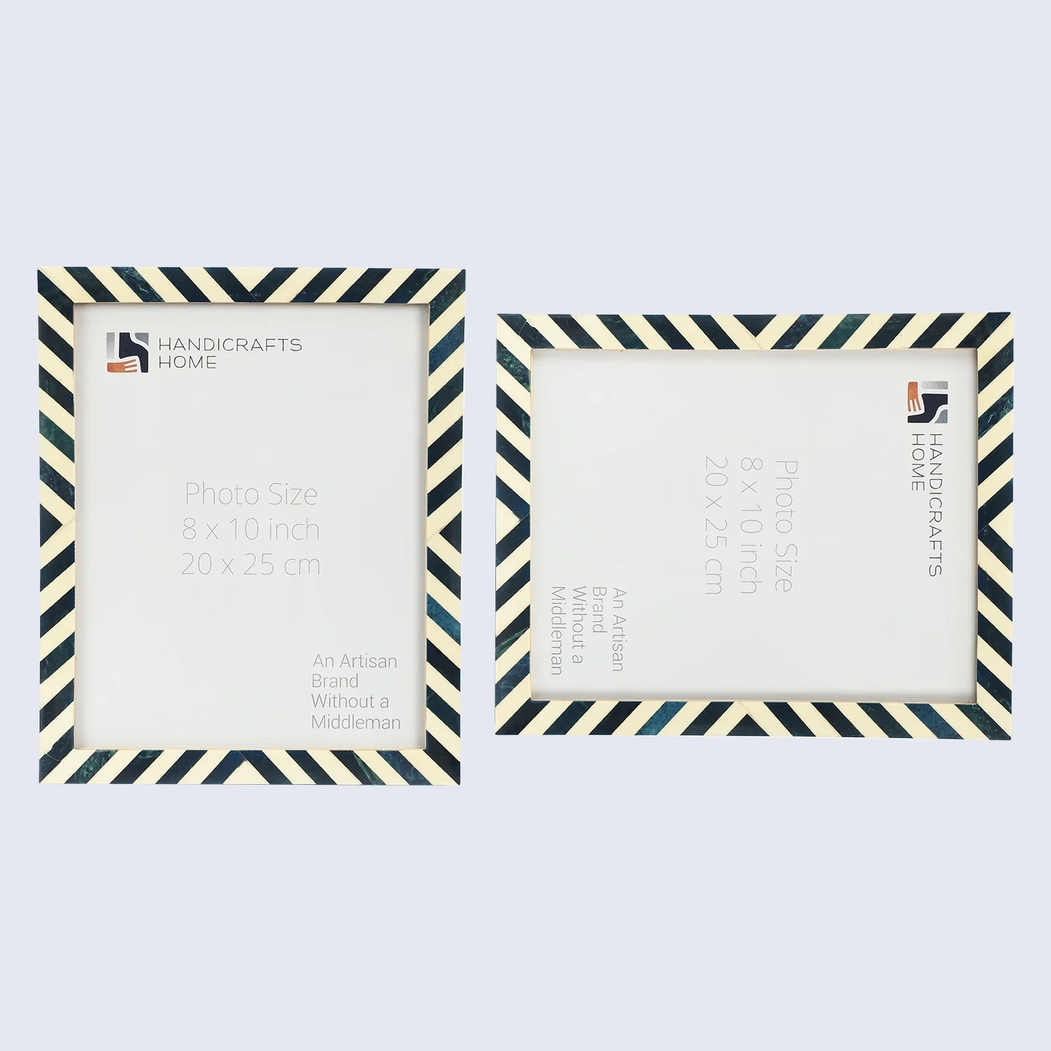 Picture Frames Candy Cane Blueberry Pattern Resin Inlay Collection in 3 Sizes, Pack of 2