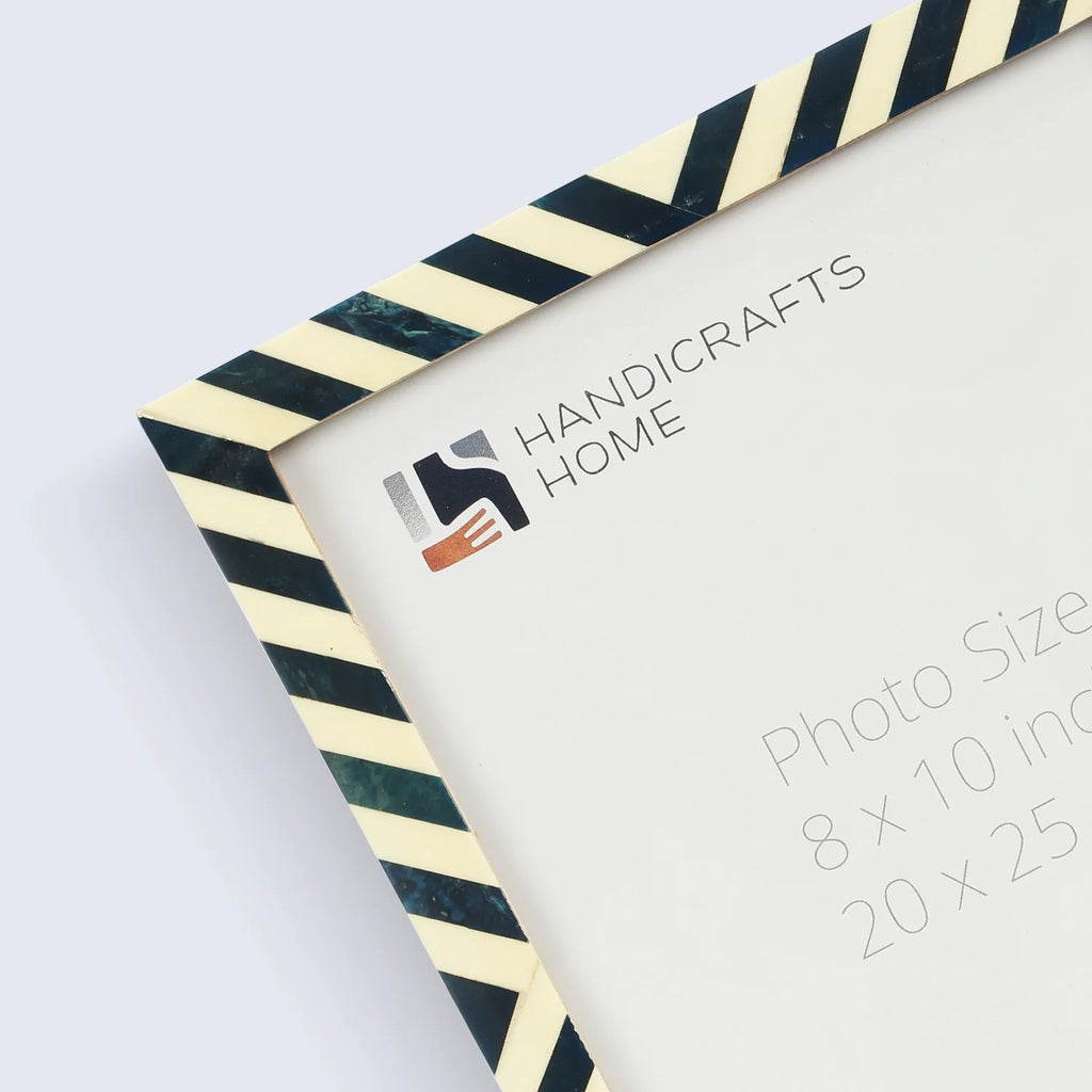 Picture Frames Candy Cane Blueberry Pattern Resin Inlay Collection in 3 Sizes, Pack of 2