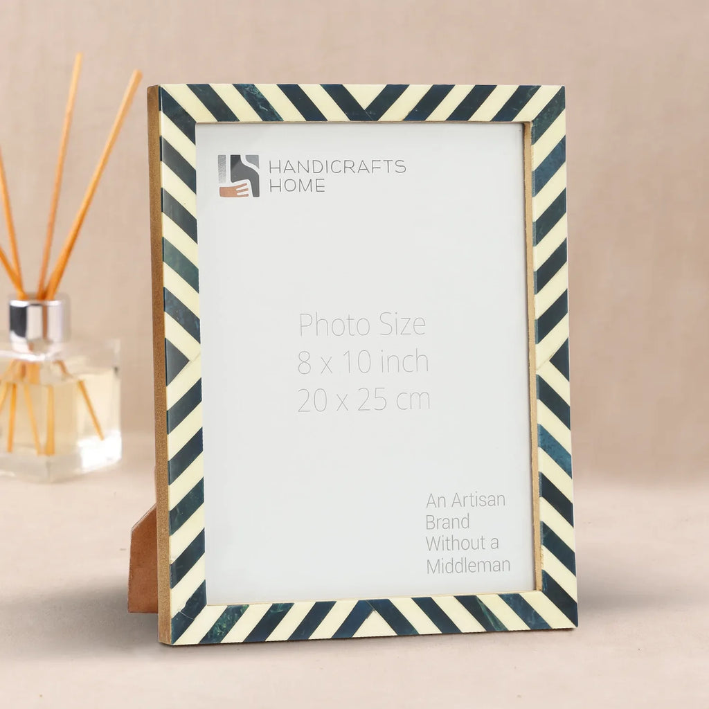 Picture Frames Candy Cane Blueberry Pattern Resin Inlay Collection in 3 Sizes, Pack of 2