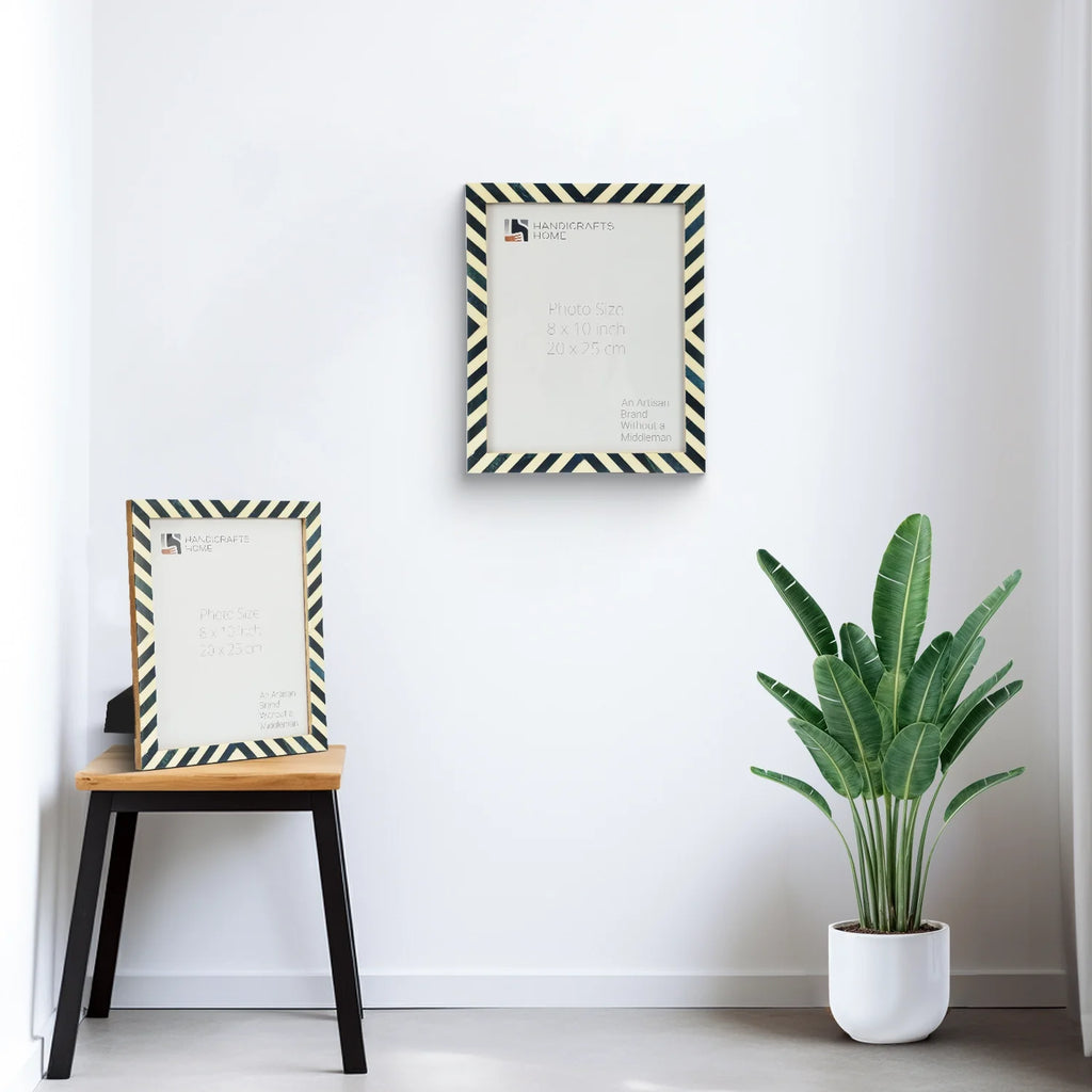 Picture Frames Candy Cane Blueberry Pattern Resin Inlay Collection in 3 Sizes, Pack of 2