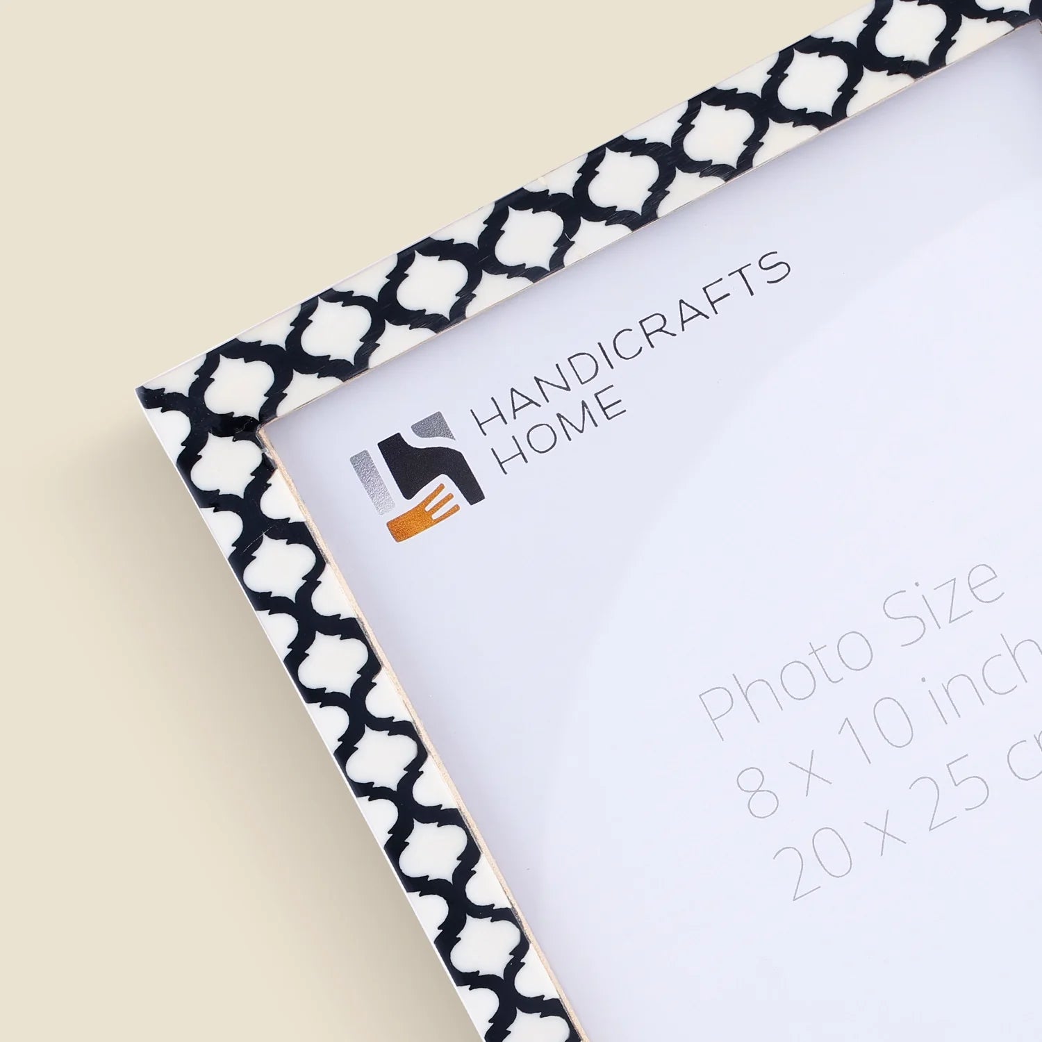 Picture Frames Casablanca Negra Pattern Resin Inlay Collection in 3 Sizes, Pack of 2