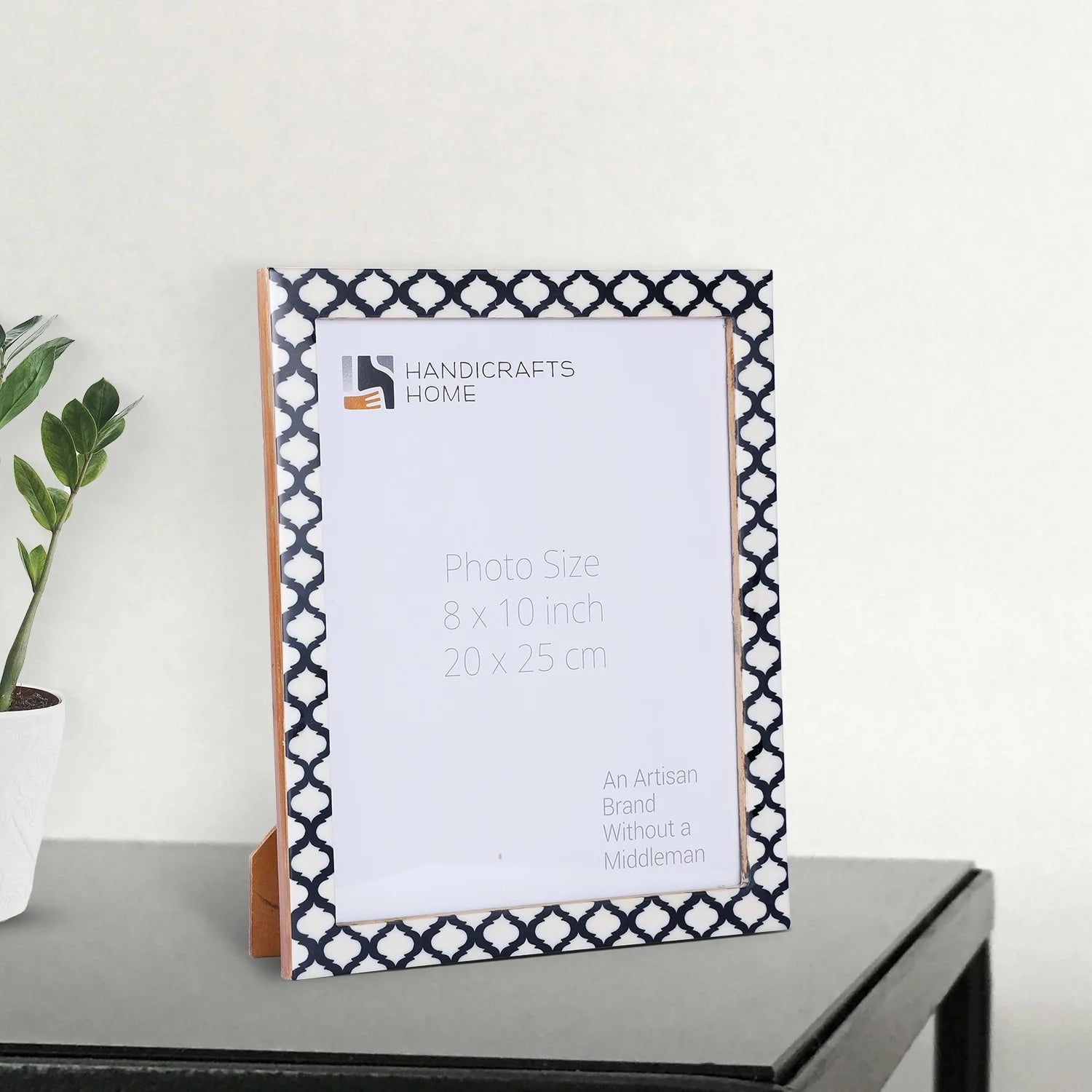 Picture Frames Casablanca Negra Pattern Resin Inlay Collection in 3 Sizes, Pack of 2