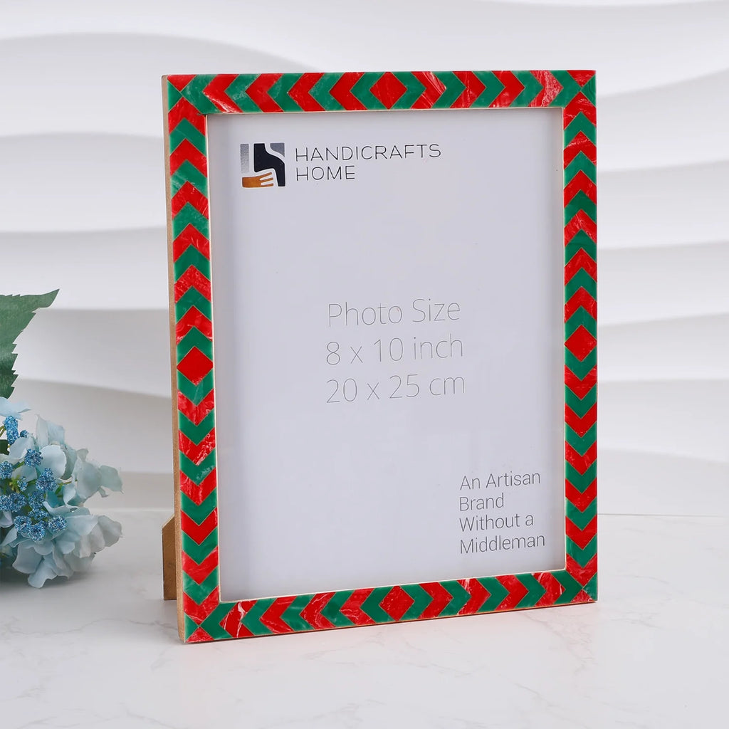 Picture Frames Lisbon Gems Pattern Resin Inlay Collection in 3 Sizes, Pack of 2