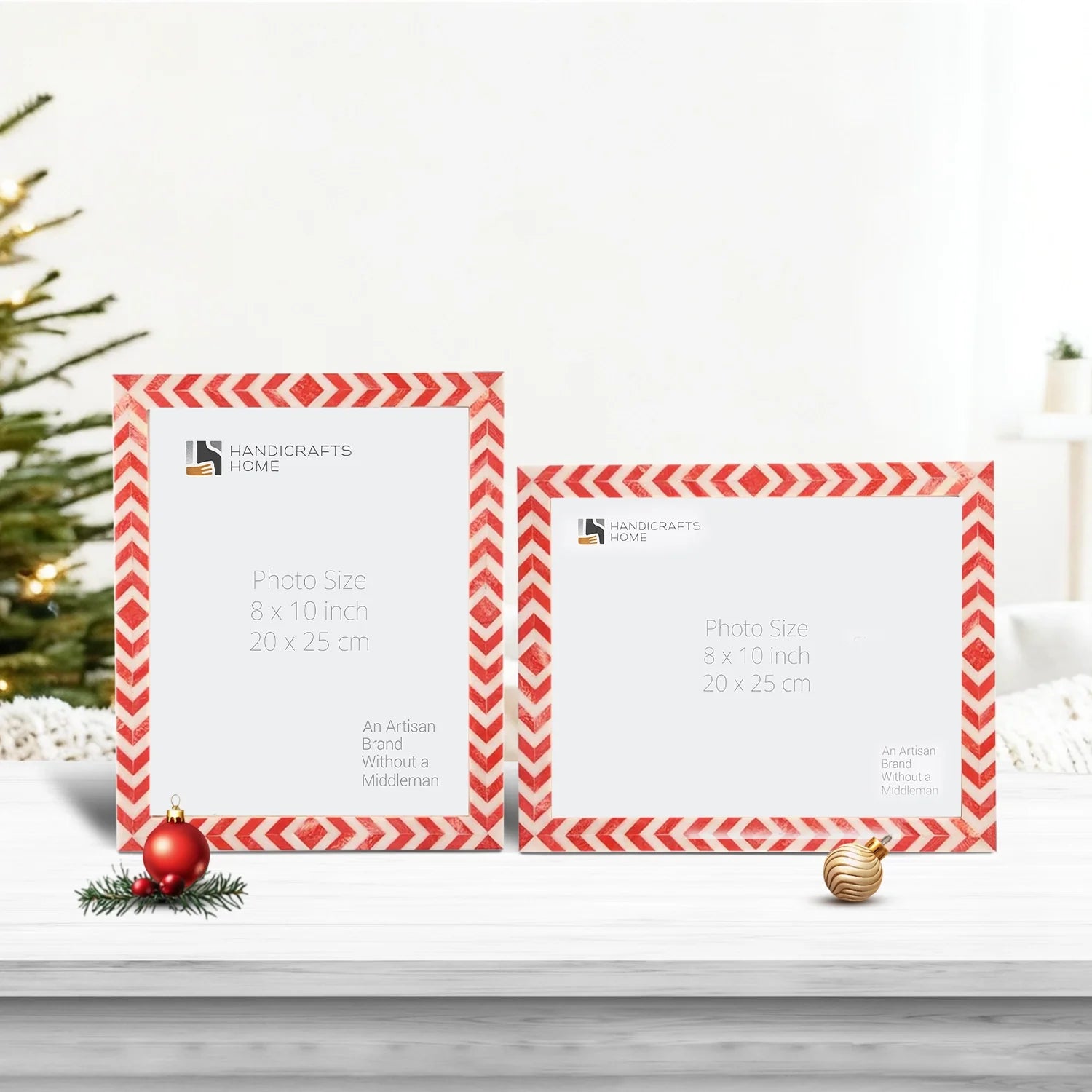 Picture Frames Lisbon Piri Pattern Resin Inlay Collection in 3 Sizes, Pack of 2