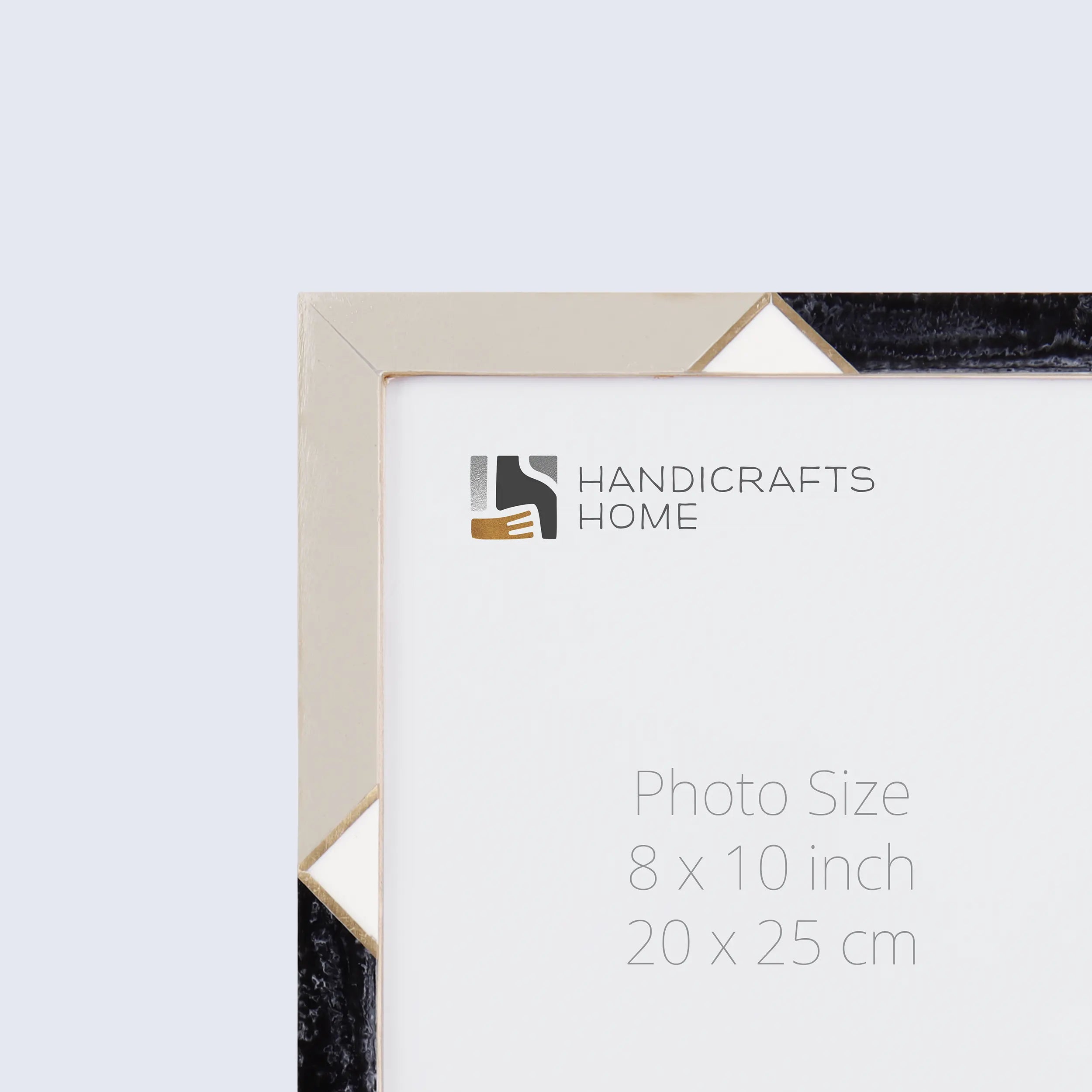 Picture Frames Menton Grey Pattern Resin Inlay Collection in 3 Sizes