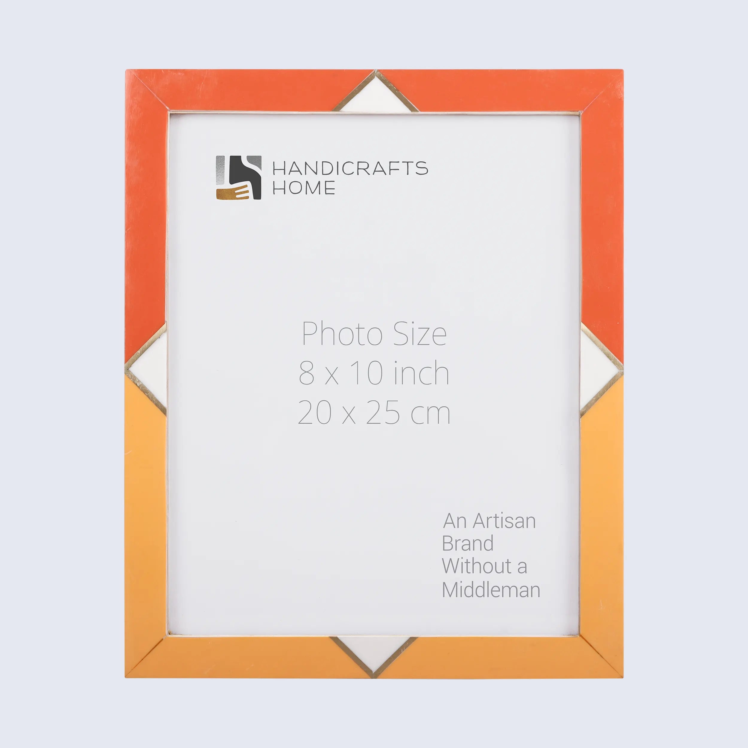 Picture Frames Menton Orange Pattern Resin Inlay Collection in 3 Sizes