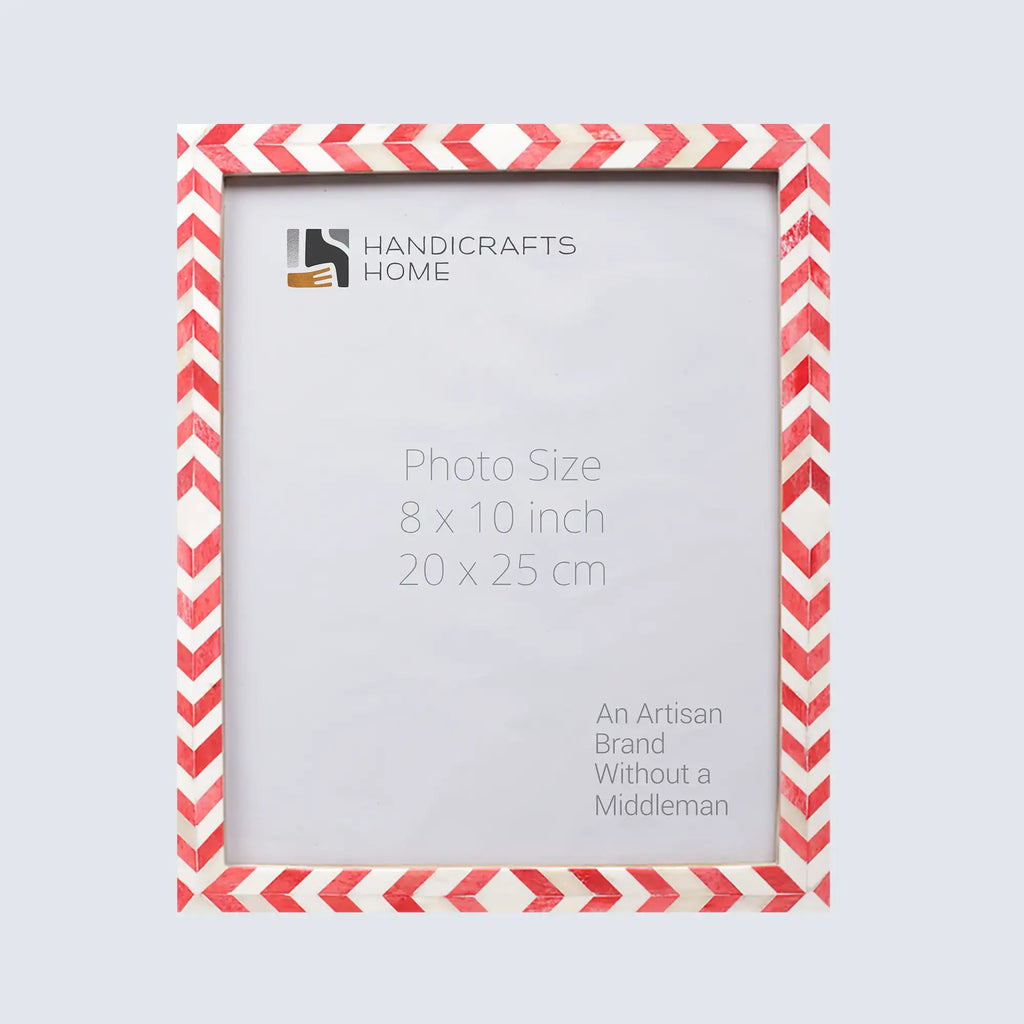 Picture Frames Mosaic Chevron Pattern Bone Inlay Collection
