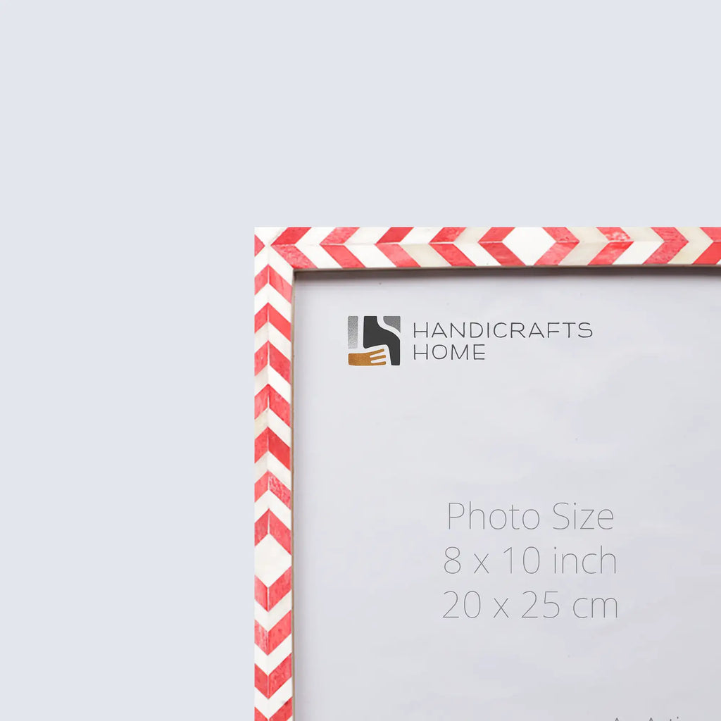 Picture Frames Mosaic Chevron Pattern Bone Inlay Collection
