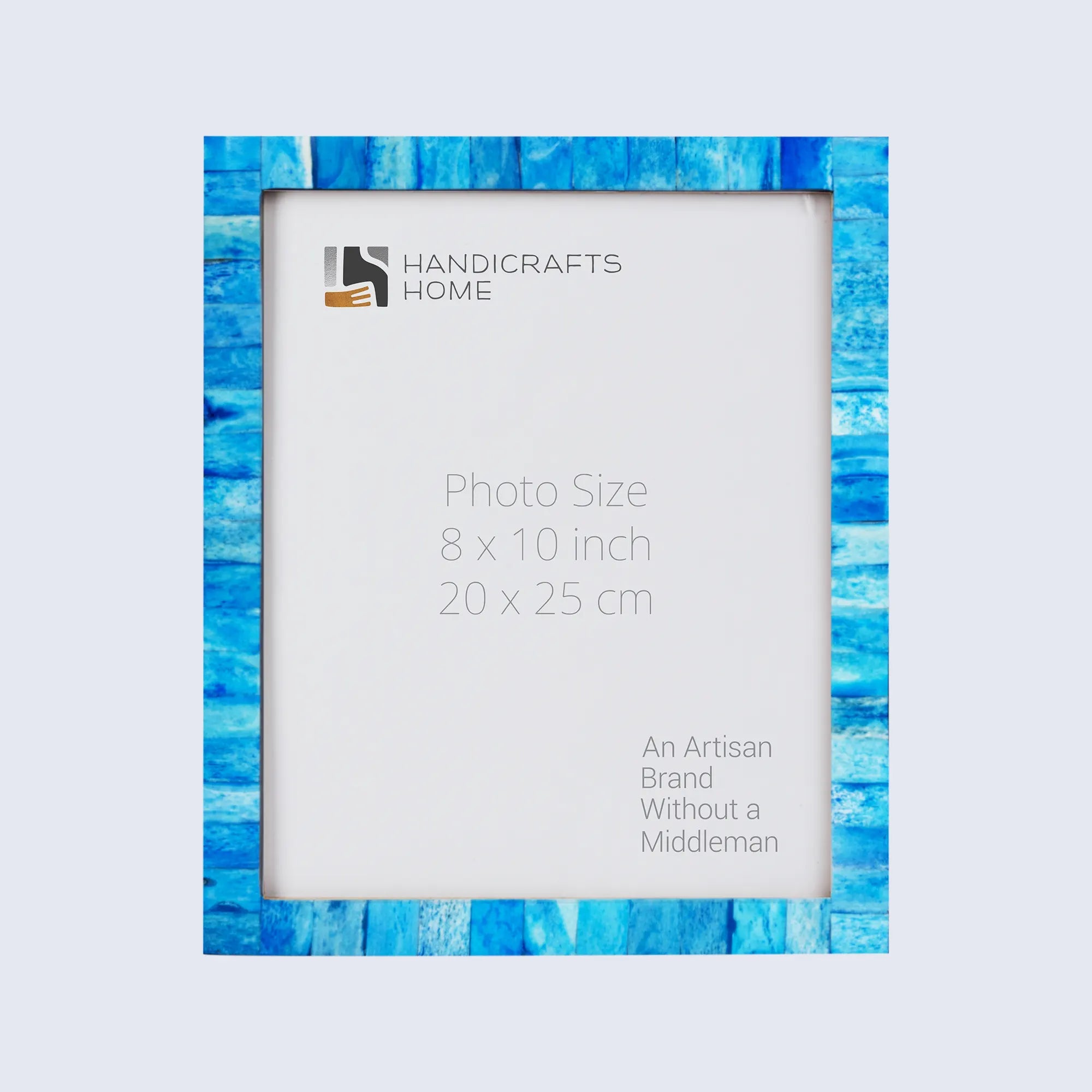 Picture Frames Classic Pattern Bone Inlay Collection in 3 Sizes, Turquoise