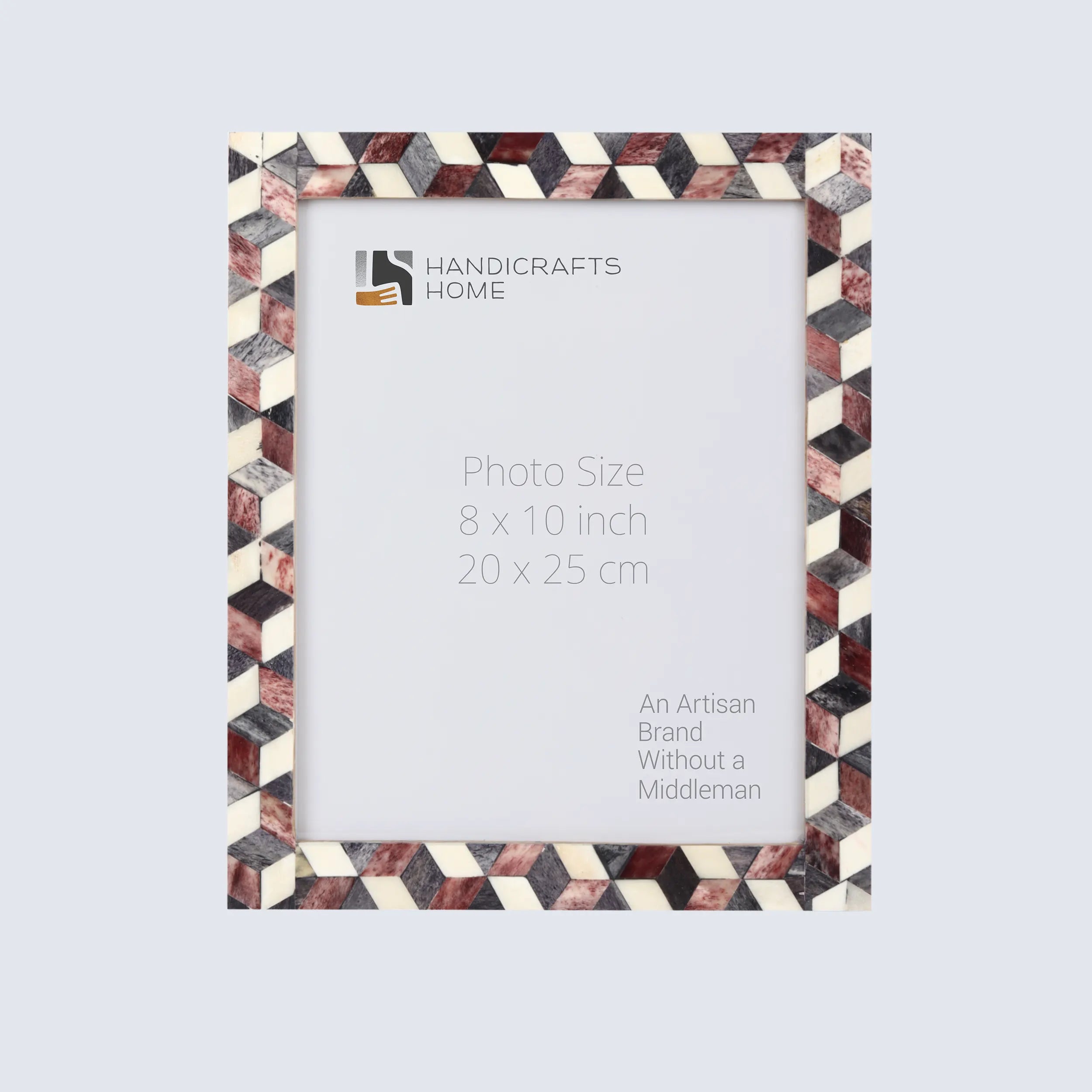 Picture Frames Artic Stone Pattern Bone Inlay Collection in 3 Sizes