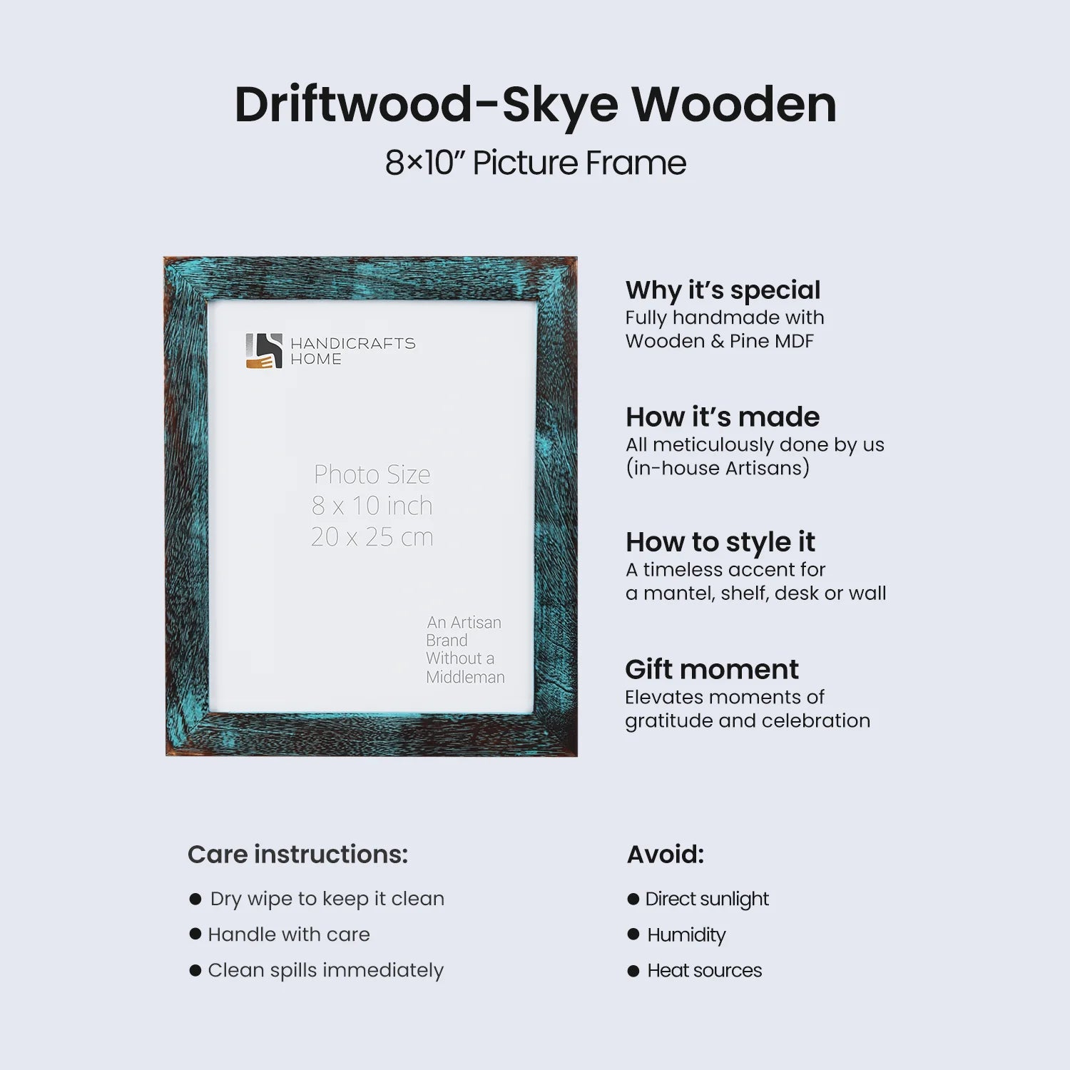 Picture Frame Driftwood Skye Wooden Collection Vintage Home Decor