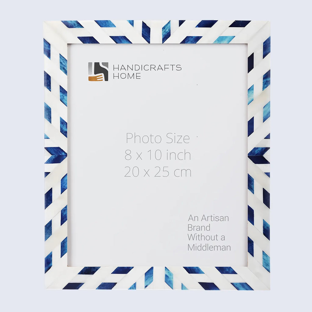 Picture Frames Hypno Frost Pattern Bone Inlay Collection in 3 Sizes