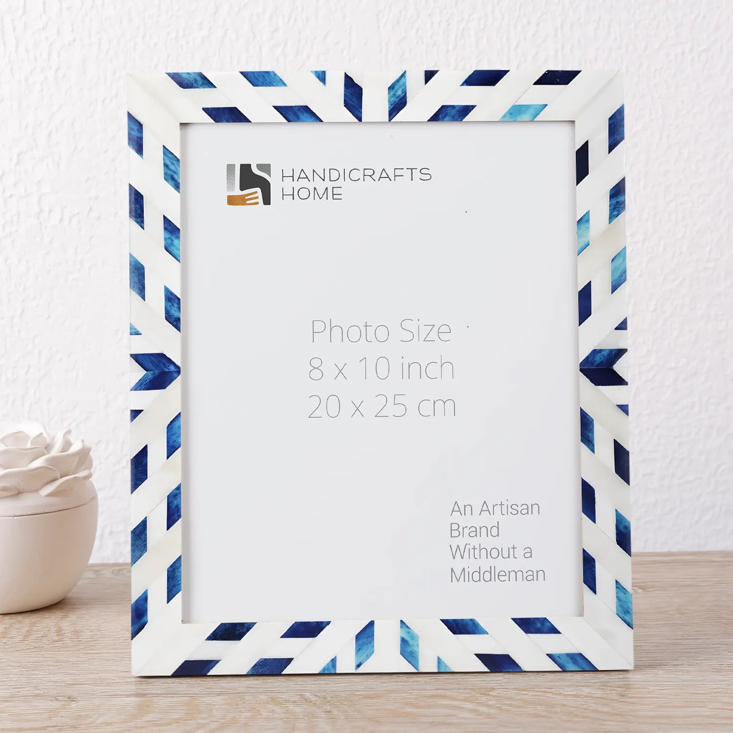 Picture Frames Hypno Frost Pattern Bone Inlay Collection in 3 Sizes