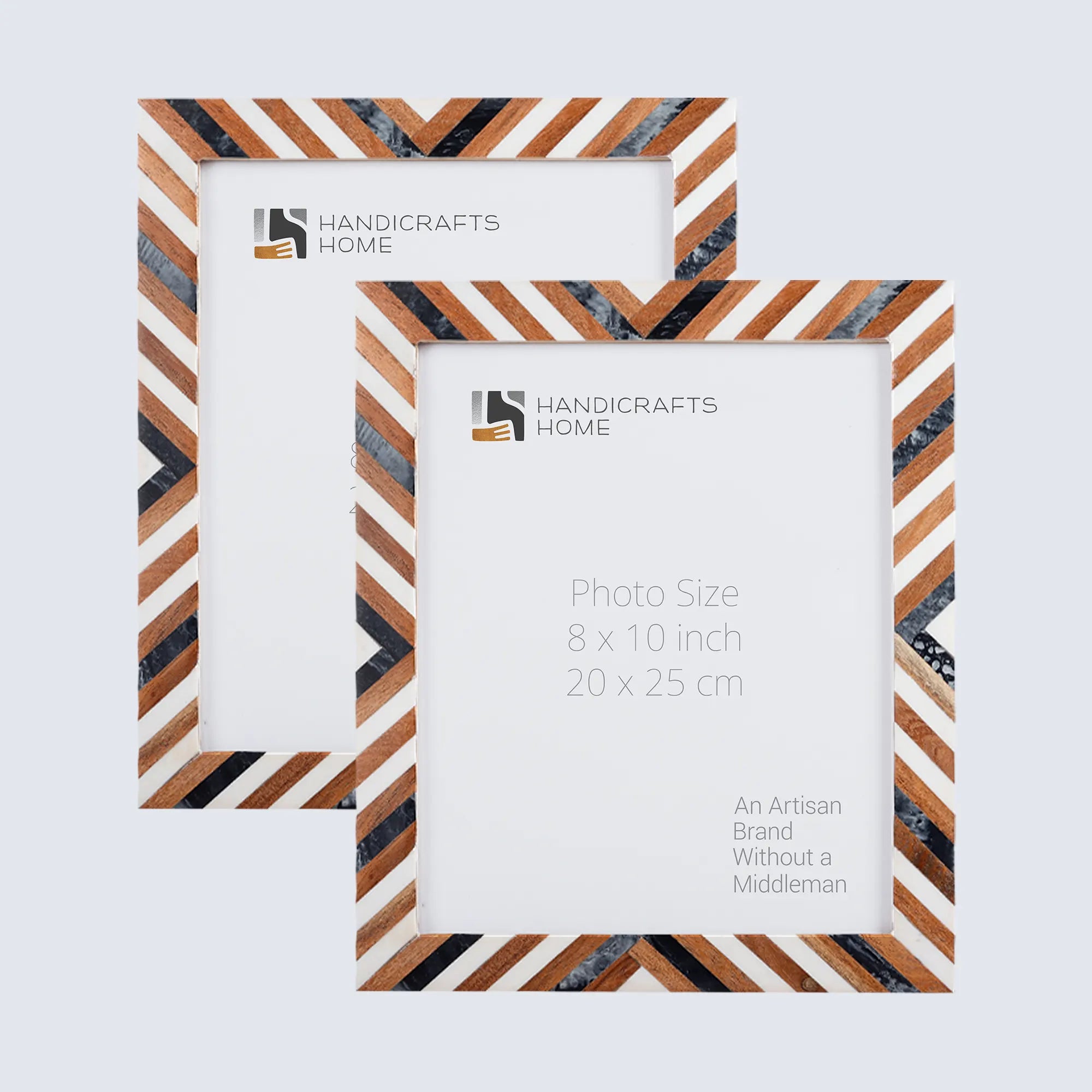 Picture Frames Marquet Cosmo Pattern Resin Inlay Collection in 8 Sizes, Pack of 2