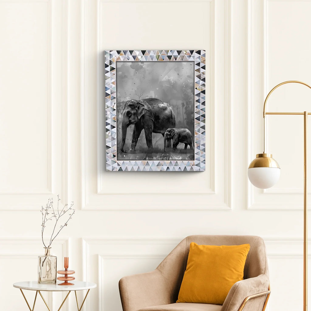 Picture Frames Pearlescent Abyss Pattern Mother of Pearl Collection in 3 Sizes