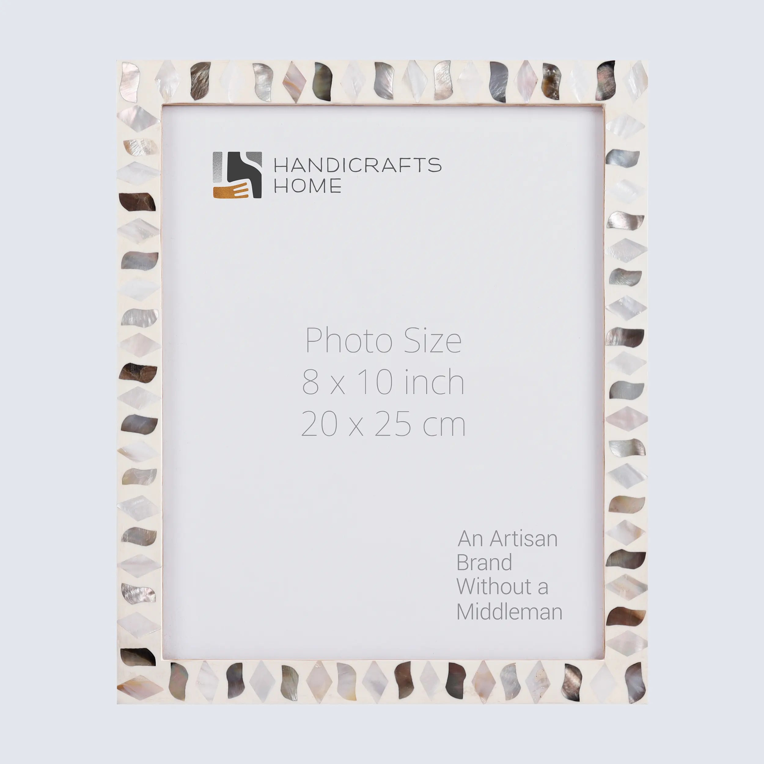 Picture Frames Pearlescent Fossil Pattern Mother of Pearl & Resin Collection in 3 Sizes