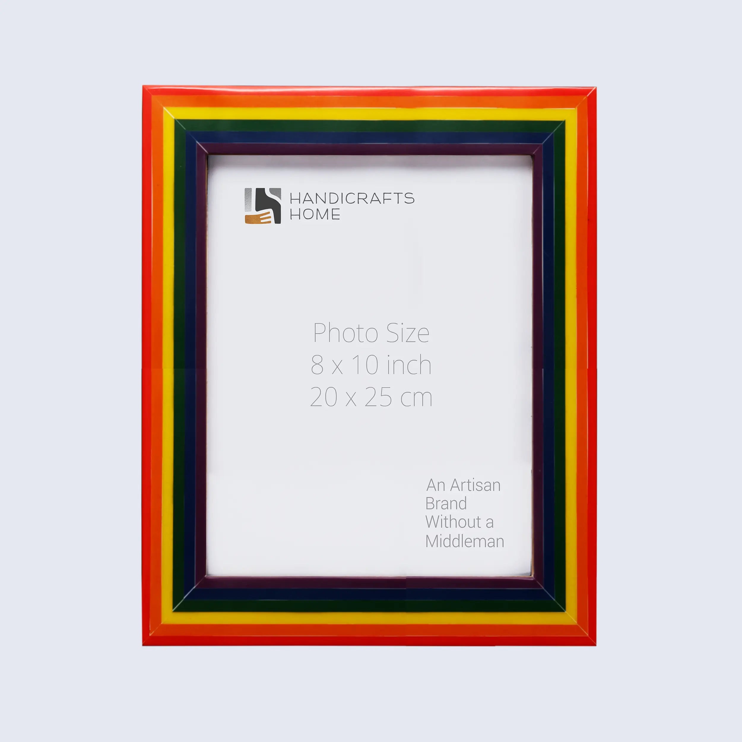 Picture Frames Spectrum Pride Pattern Resin Inlay Collection in 3 Sizes
