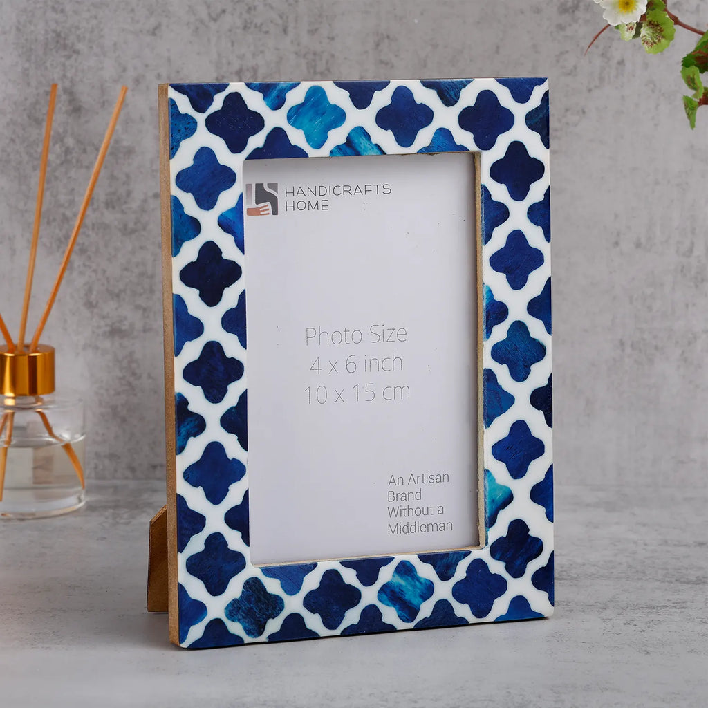 Picture Frames Indigo Bone & Resin Inlay Collection, 4x6