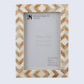 Picture Frames Taj Pattern Bone Inlay Collection in 27 Sizes, Brown